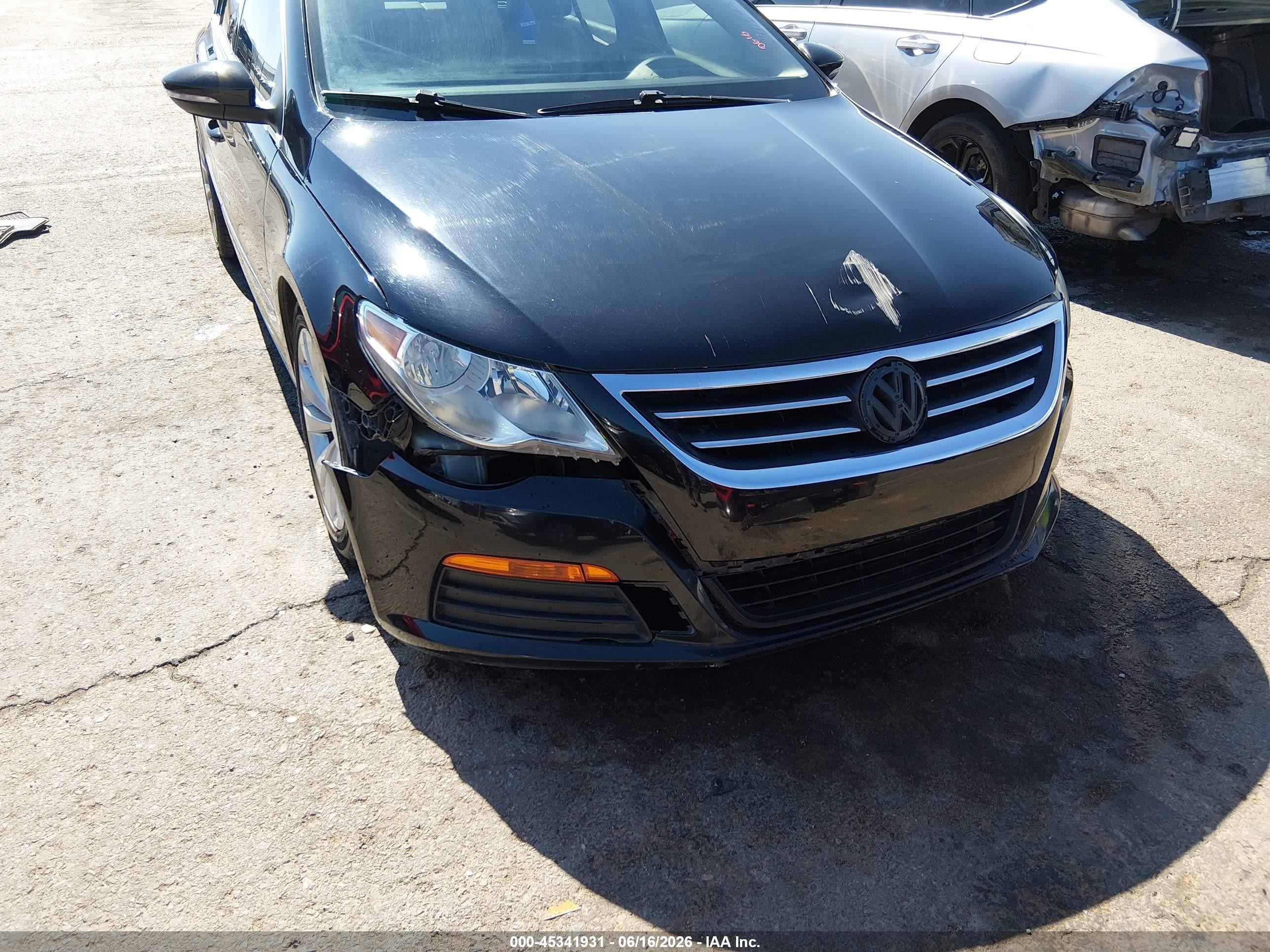 2012 Volkswagen Cc Sport Black vin: WVWMP7AN2CE530896