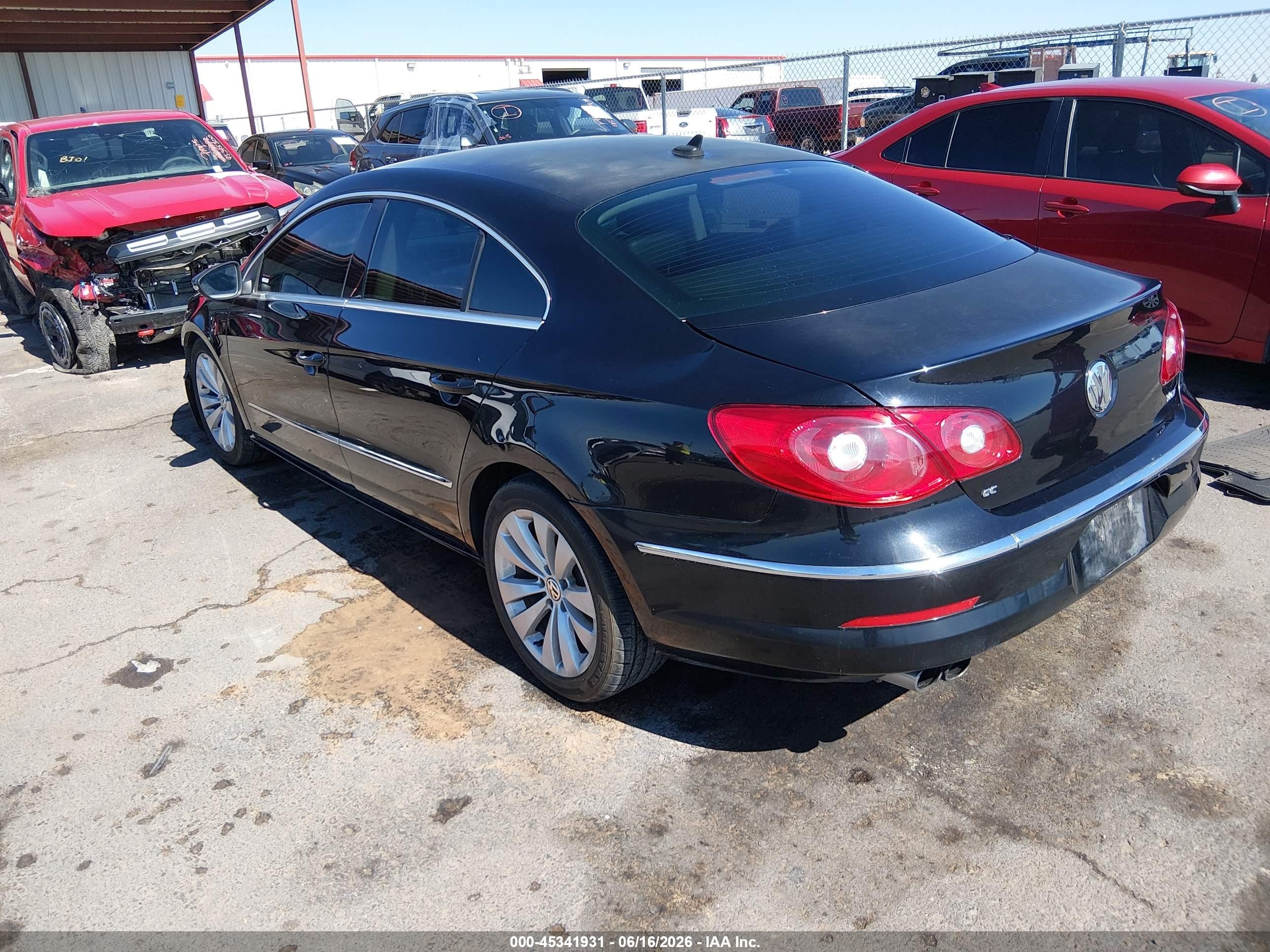 2012 Volkswagen Cc Sport Black vin: WVWMP7AN2CE530896