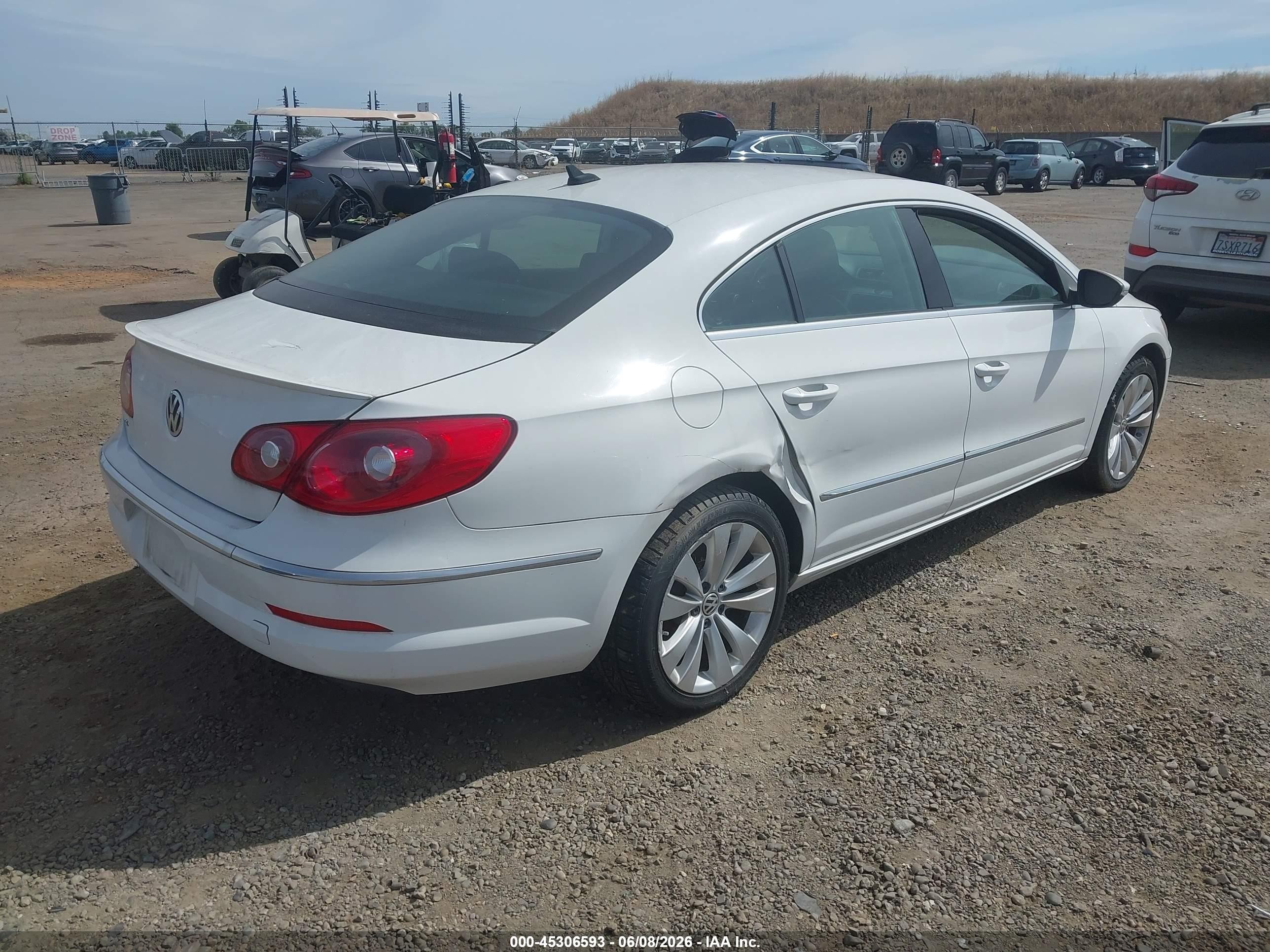 2012 Volkswagen Cc Sport White vin: WVWMP7AN2CE536522