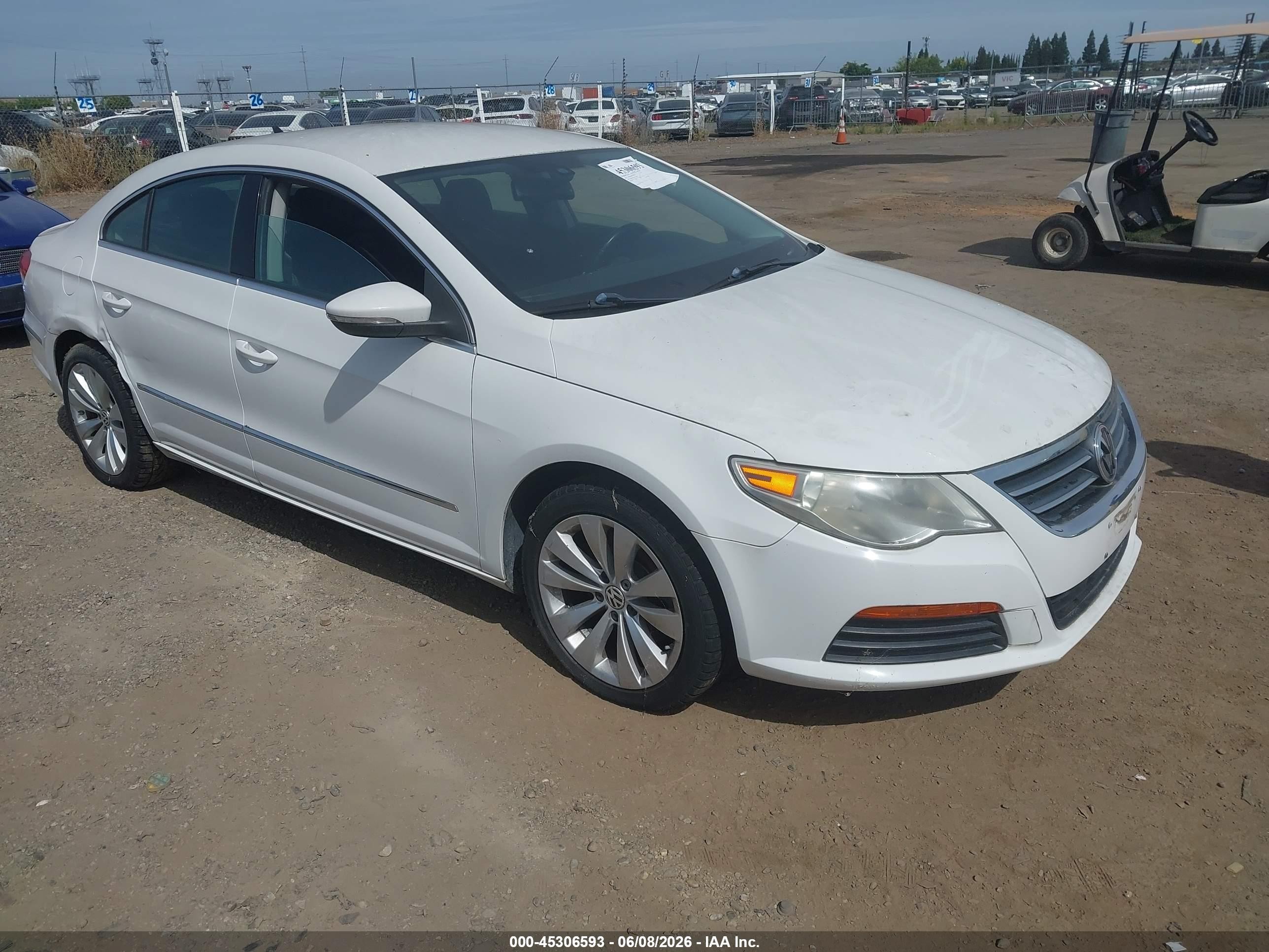 2012 Volkswagen Cc Sport White vin: WVWMP7AN2CE536522