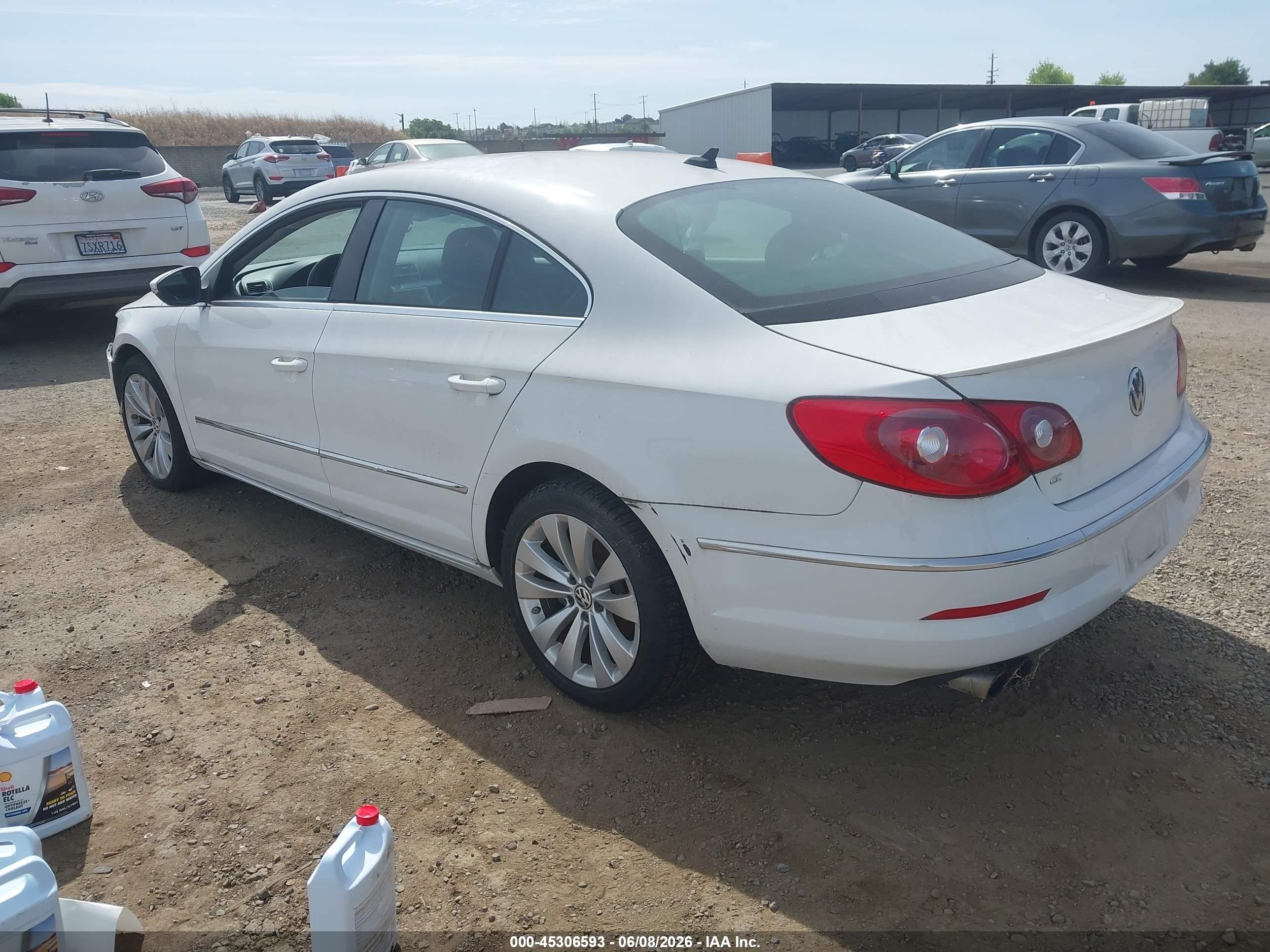 2012 Volkswagen Cc Sport White vin: WVWMP7AN2CE536522