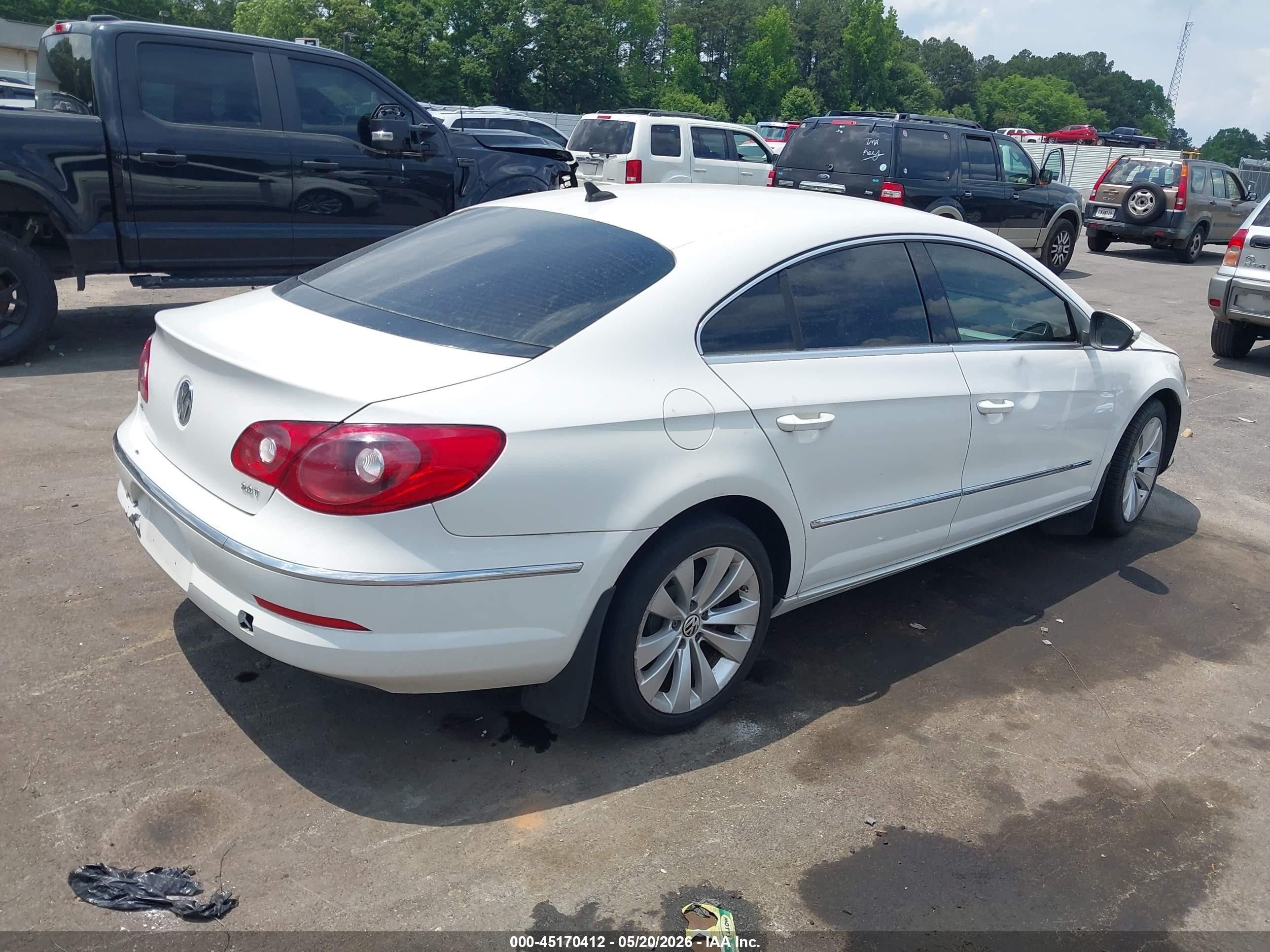 2012 Volkswagen Cc Sport White vin: WVWMP7AN9CE513660