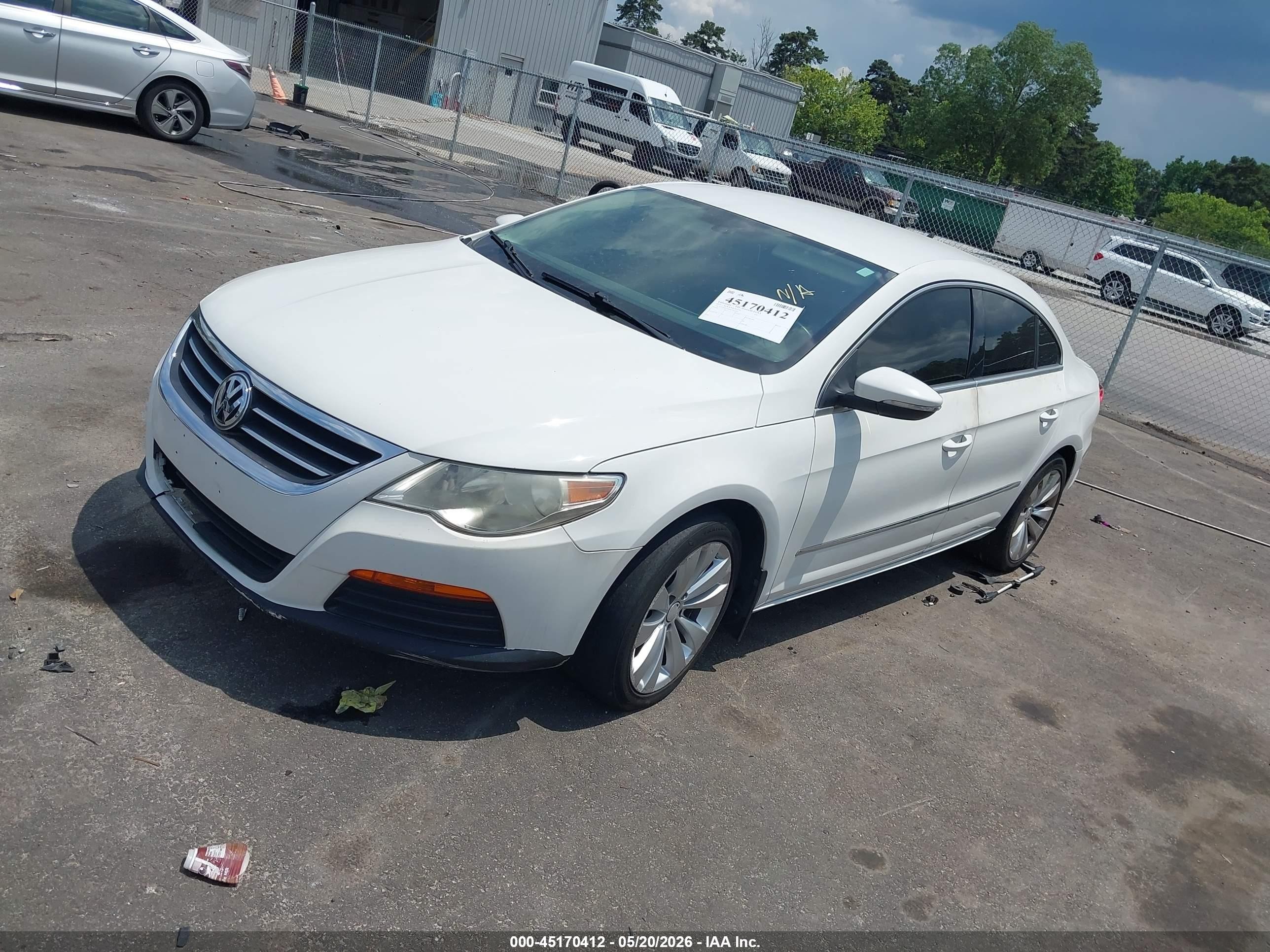 2012 Volkswagen Cc Sport White vin: WVWMP7AN9CE513660