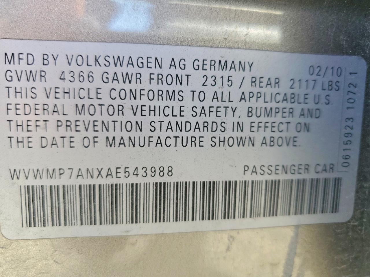 2010 Volkswagen Cc Sport Silver vin: WVWMP7ANXAE543988