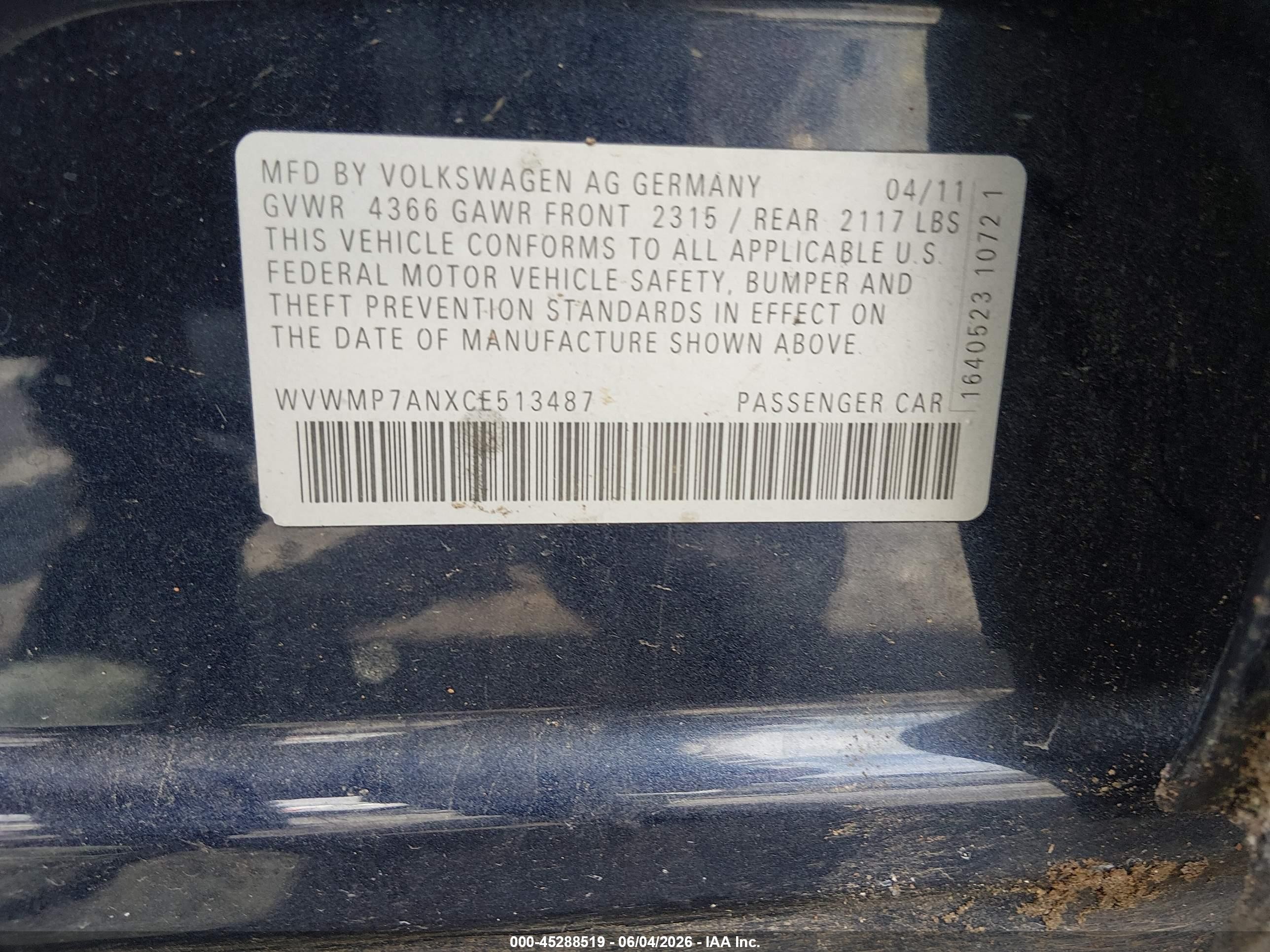 2012 Volkswagen Cc Sport Blue vin: WVWMP7ANXCE513487