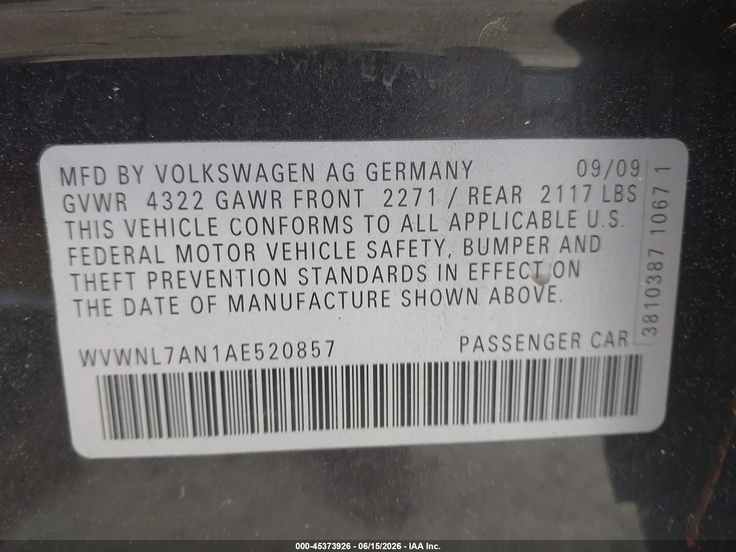 2010 Volkswagen Cc Sport Dark Brown vin: WVWNL7AN1AE520857