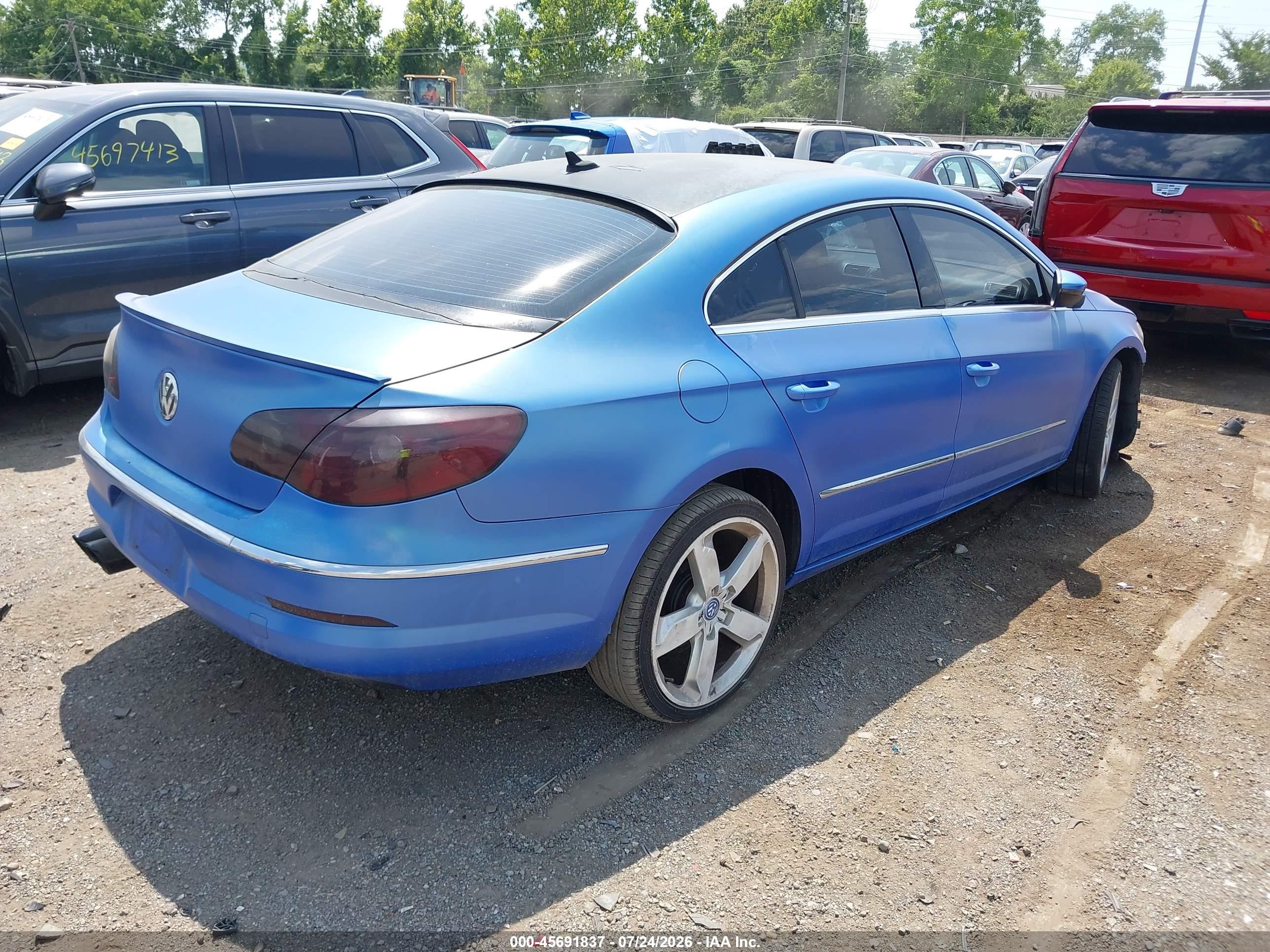 2010 Volkswagen Cc Sport Blue vin: WVWNL7AN5AE506315