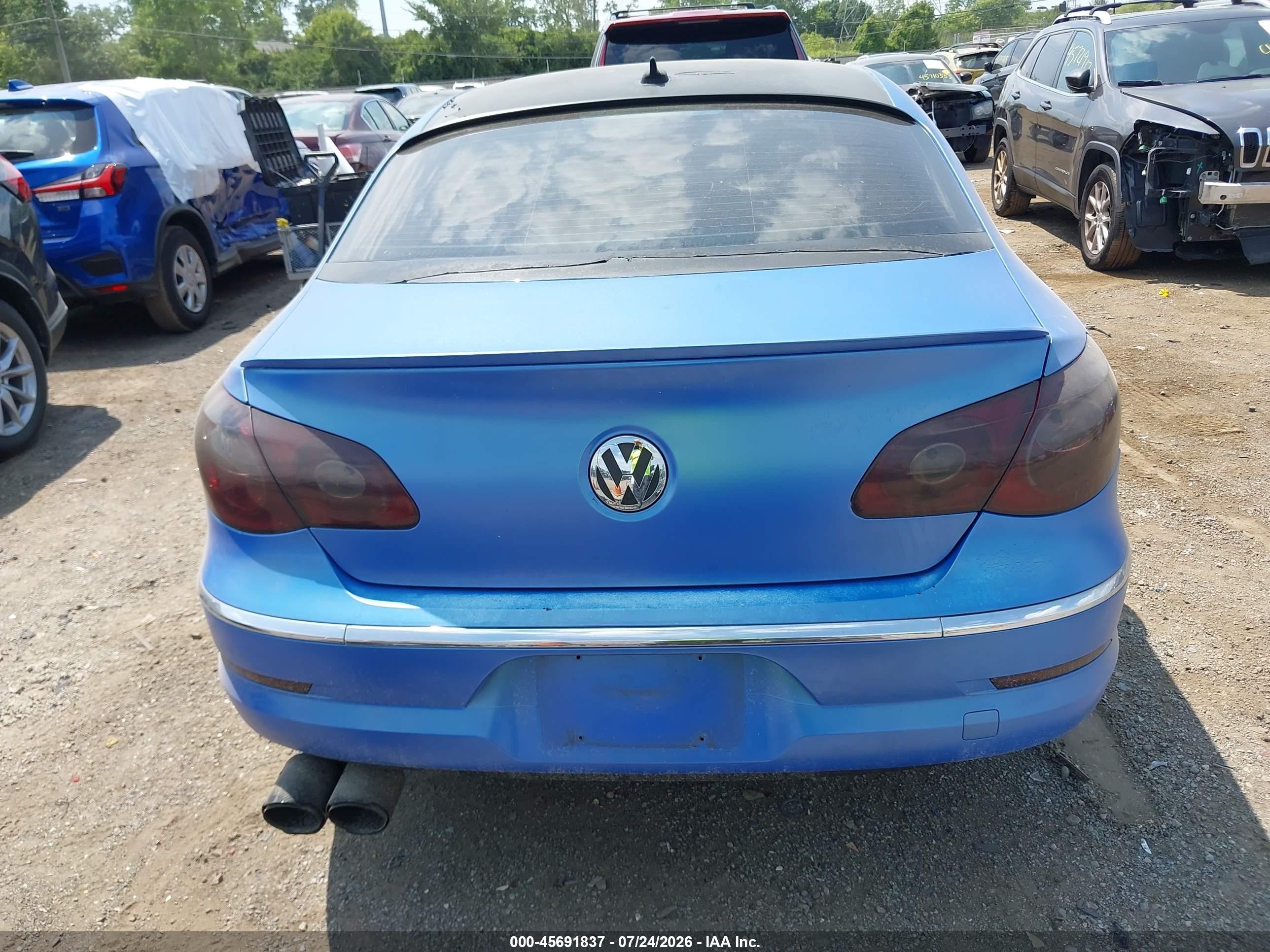 2010 Volkswagen Cc Sport Blue vin: WVWNL7AN5AE506315