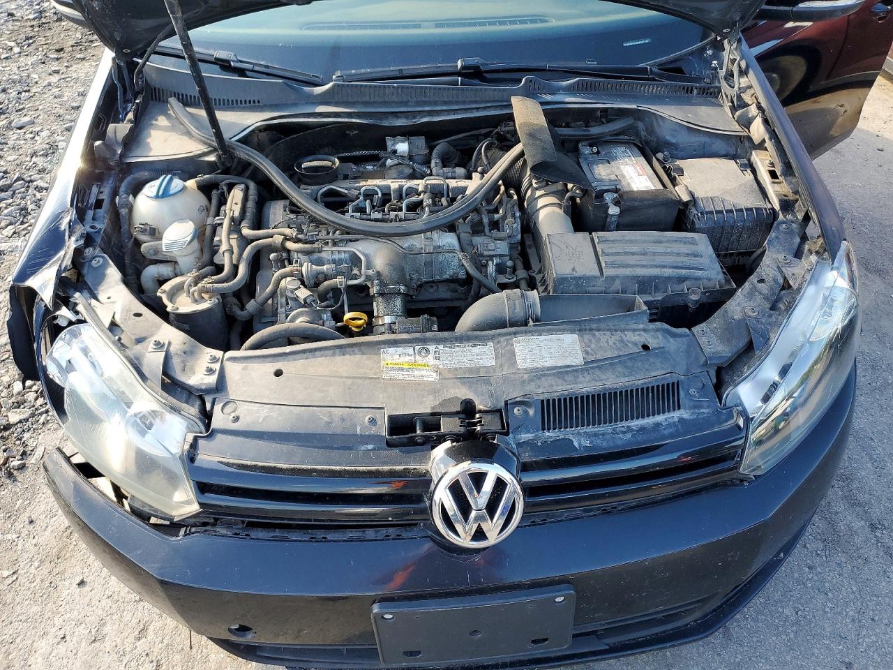 2014 Volkswagen Golf Black vin: WVWNM7AJ0EW007187