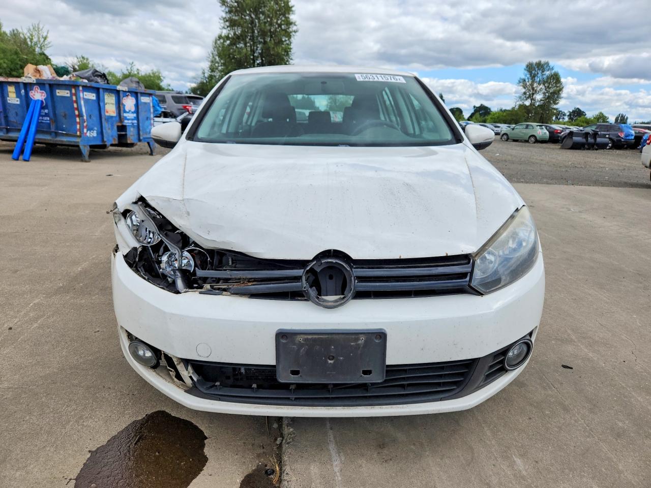 2012 Volkswagen Golf White vin: WVWNM7AJ3CW294313