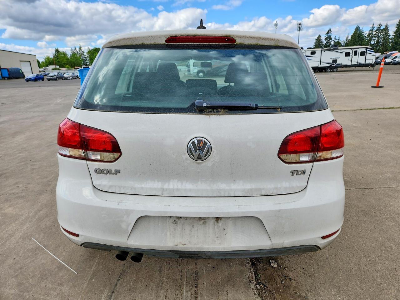 2012 Volkswagen Golf White vin: WVWNM7AJ3CW294313