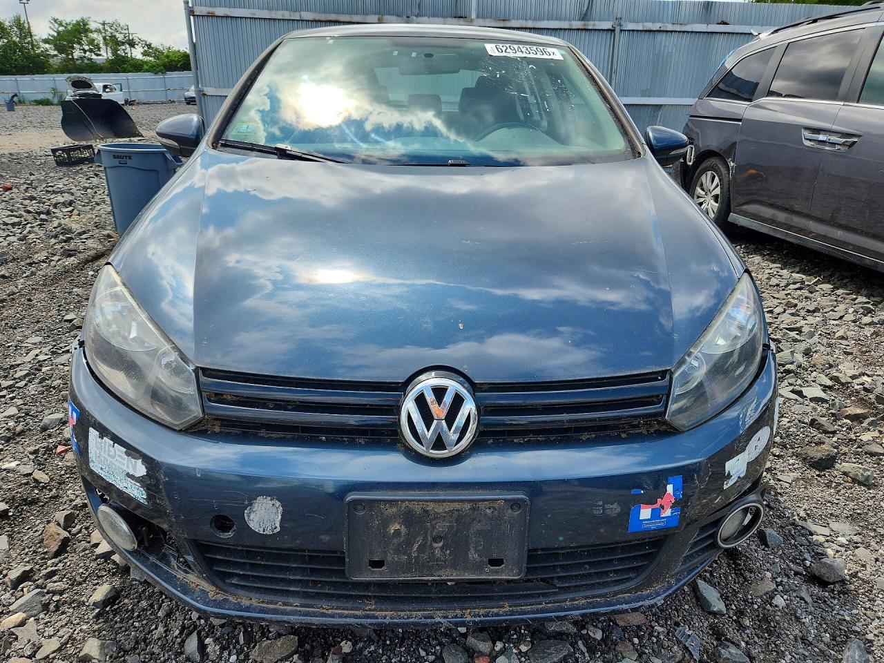 2012 Volkswagen Golf Blue vin: WVWNM7AJ4CW160541