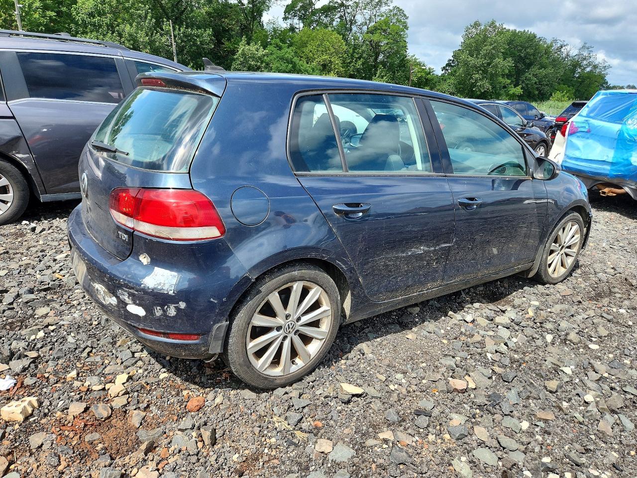 2012 Volkswagen Golf Blue vin: WVWNM7AJ4CW160541