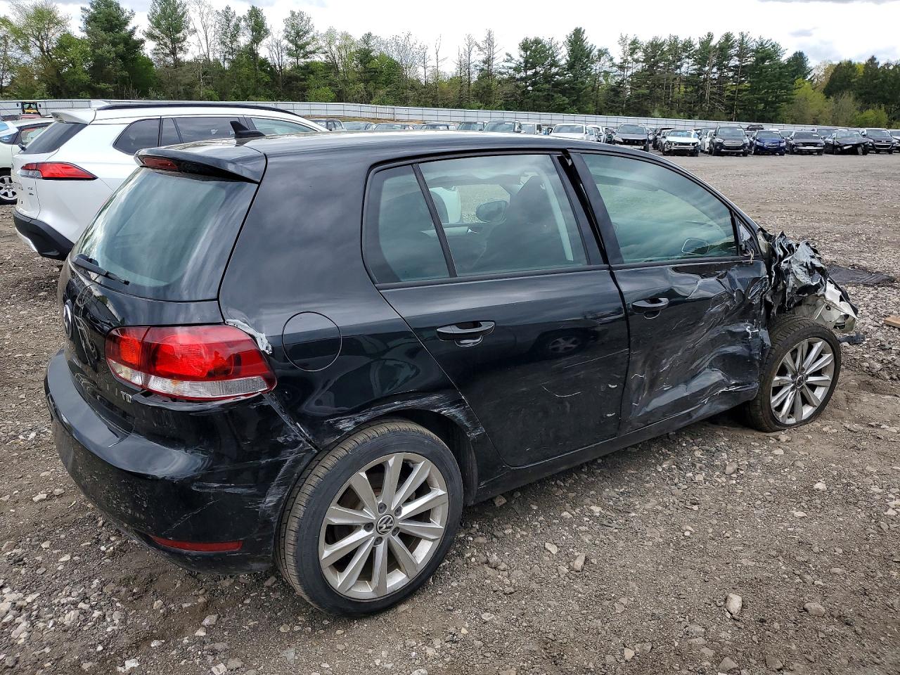 2013 Volkswagen Golf Black vin: WVWNM7AJ5DW000671