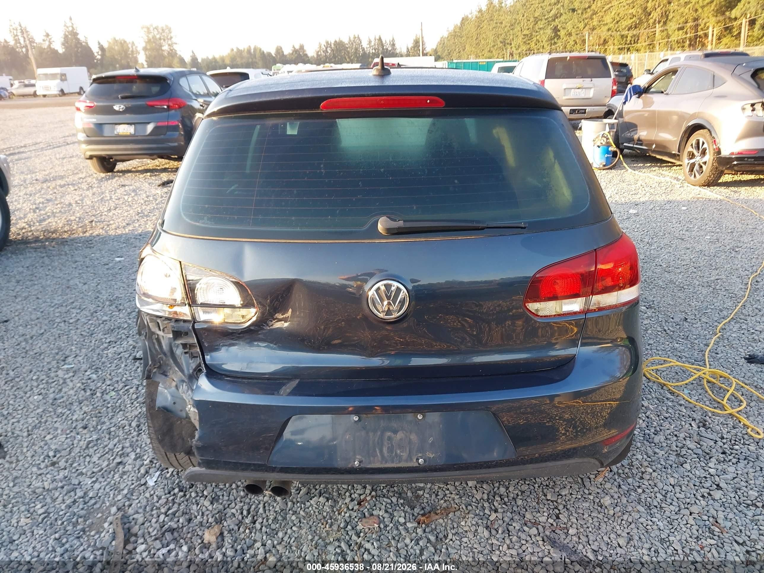 2012 Volkswagen Golf Tdi 4-door Blue vin: WVWNM7AJ6CW251908