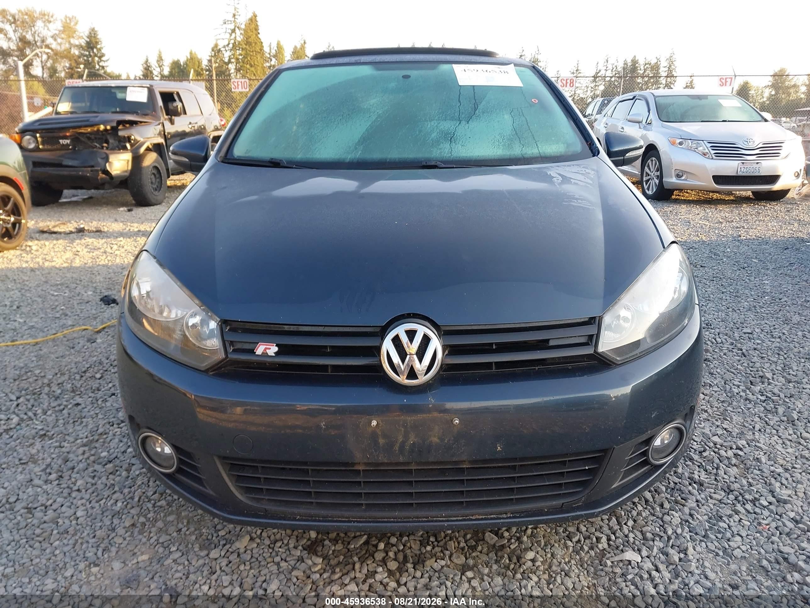 2012 Volkswagen Golf Tdi 4-door Blue vin: WVWNM7AJ6CW251908
