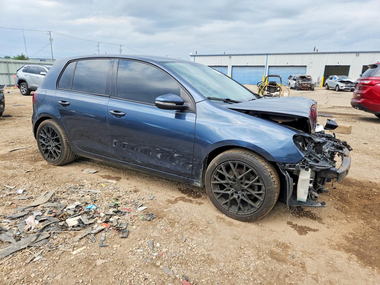 2012 Volkswagen Golf Blue vin: WVWNM7AJXCW213307