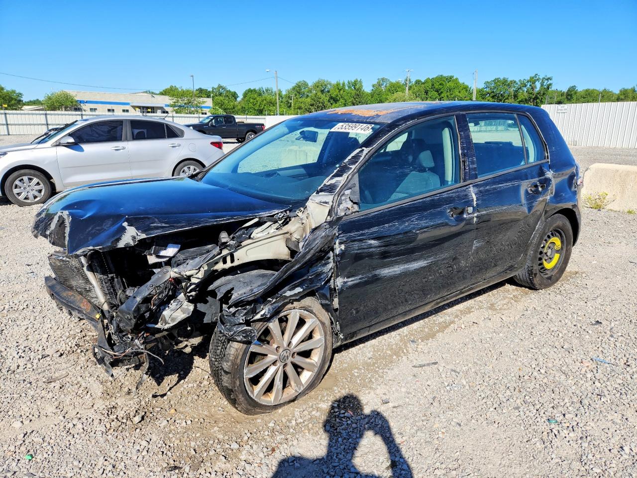 2013 Volkswagen Golf Black vin: WVWNM7AJXDW048697