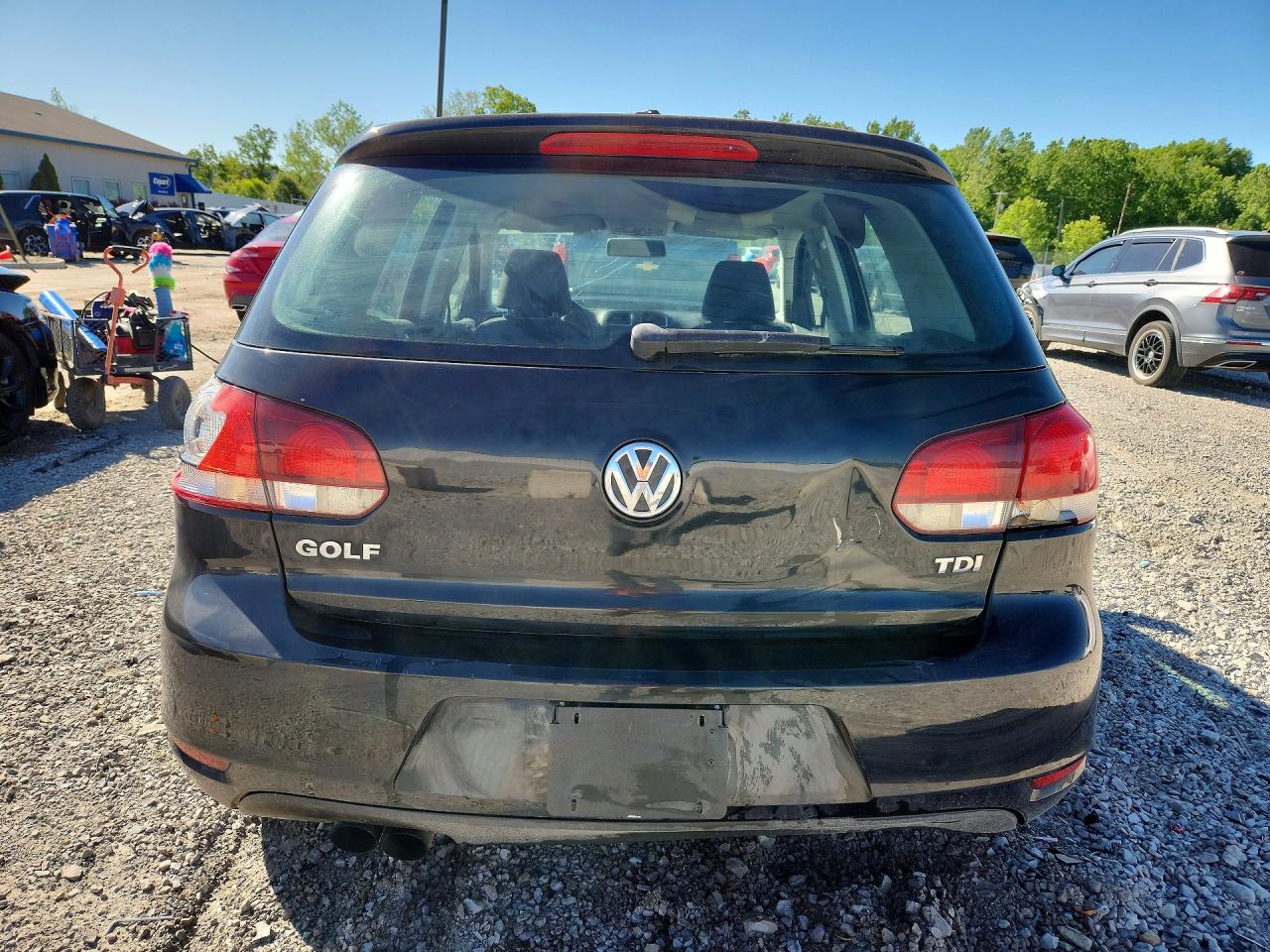 2013 Volkswagen Golf Black vin: WVWNM7AJXDW048697