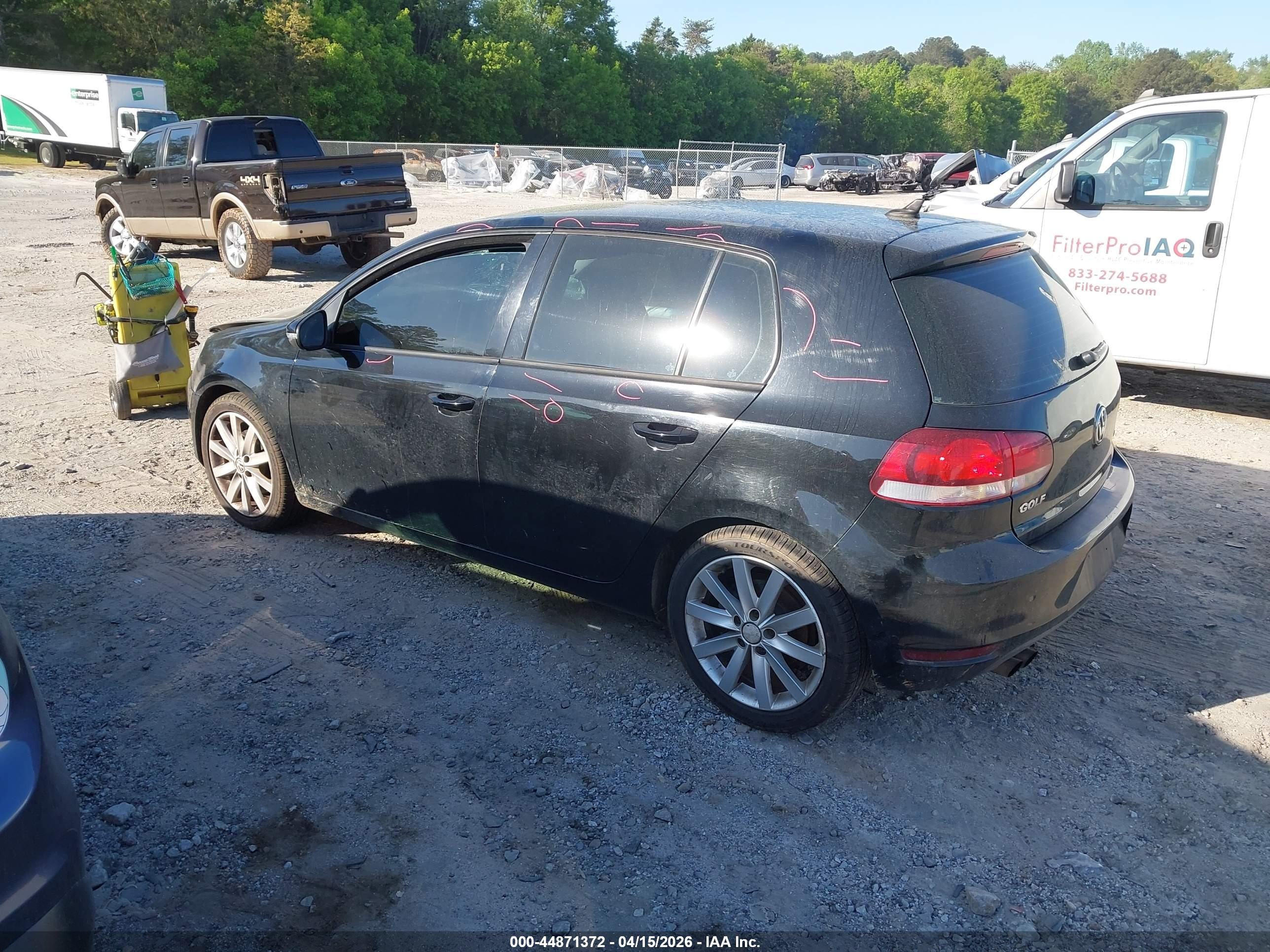 2011 Volkswagen Golf Tdi 4-door Black vin: WVWNM9AJ7BW191681