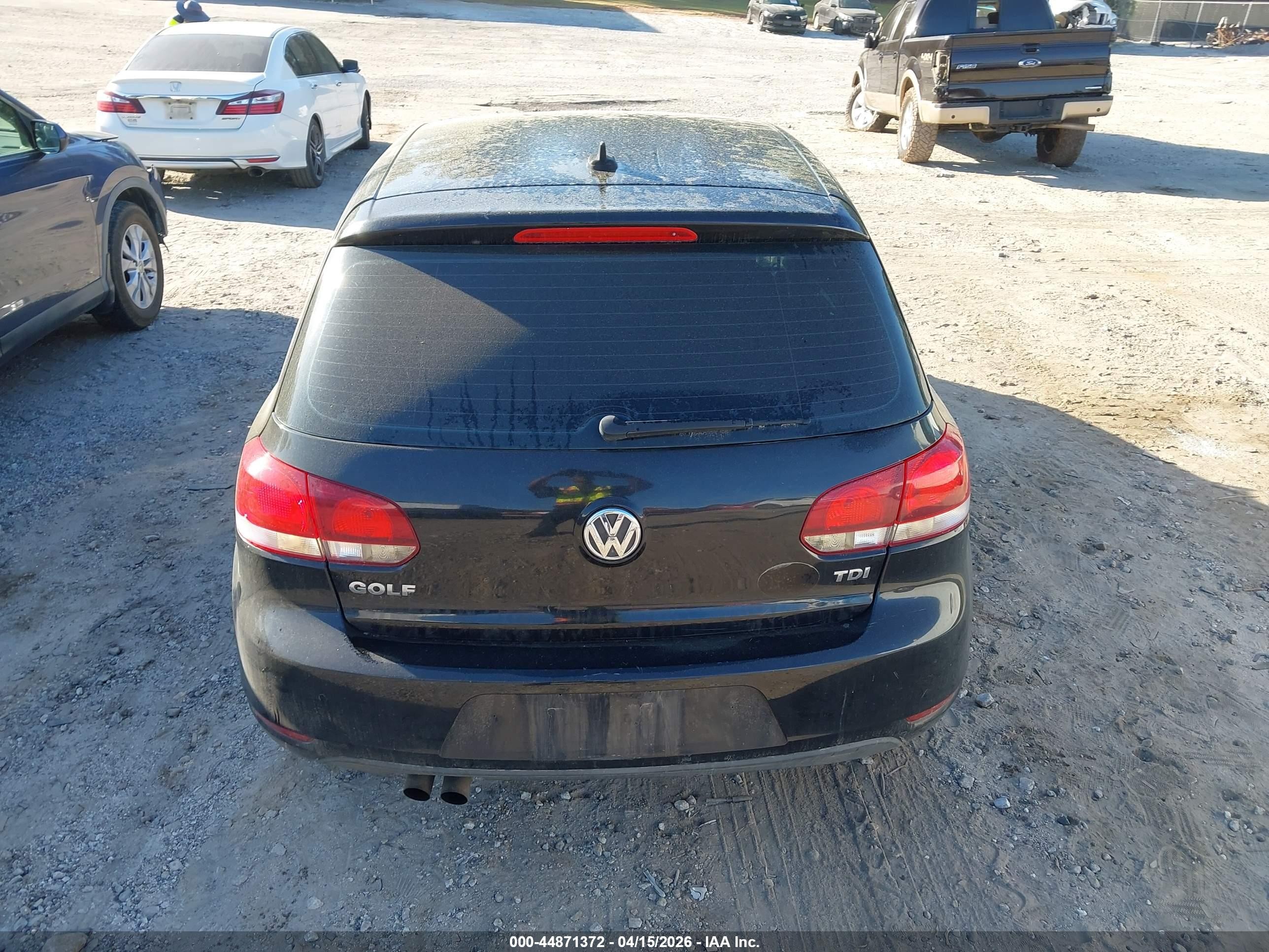 2011 Volkswagen Golf Tdi 4-door Black vin: WVWNM9AJ7BW191681