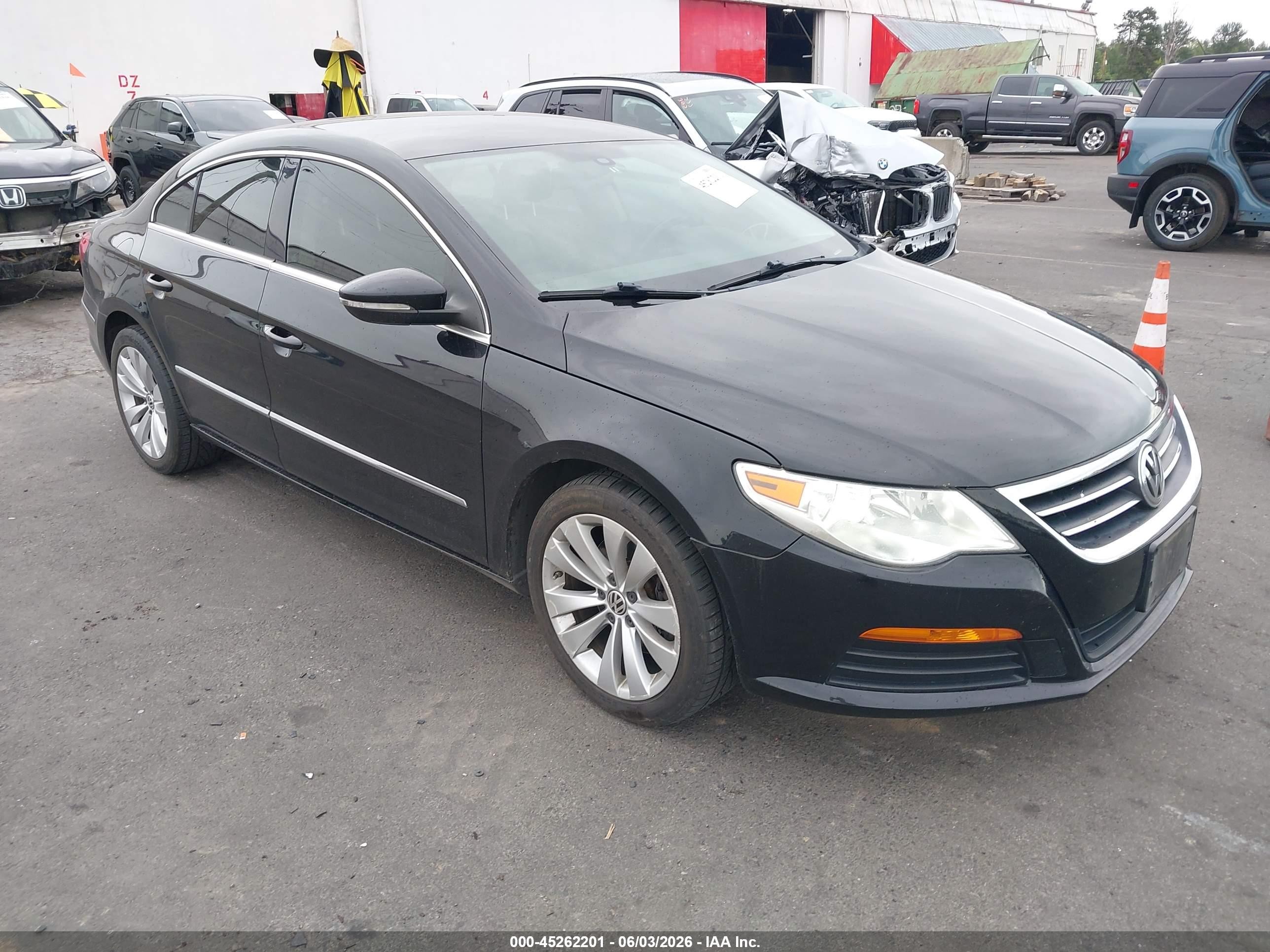 2011 Volkswagen Cc Sport Black vin: WVWNP7AN2BE728431