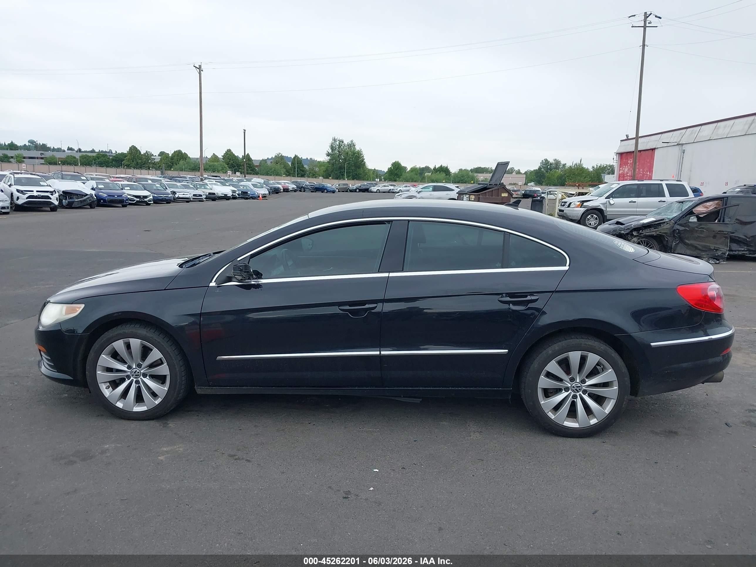 2011 Volkswagen Cc Sport Black vin: WVWNP7AN2BE728431