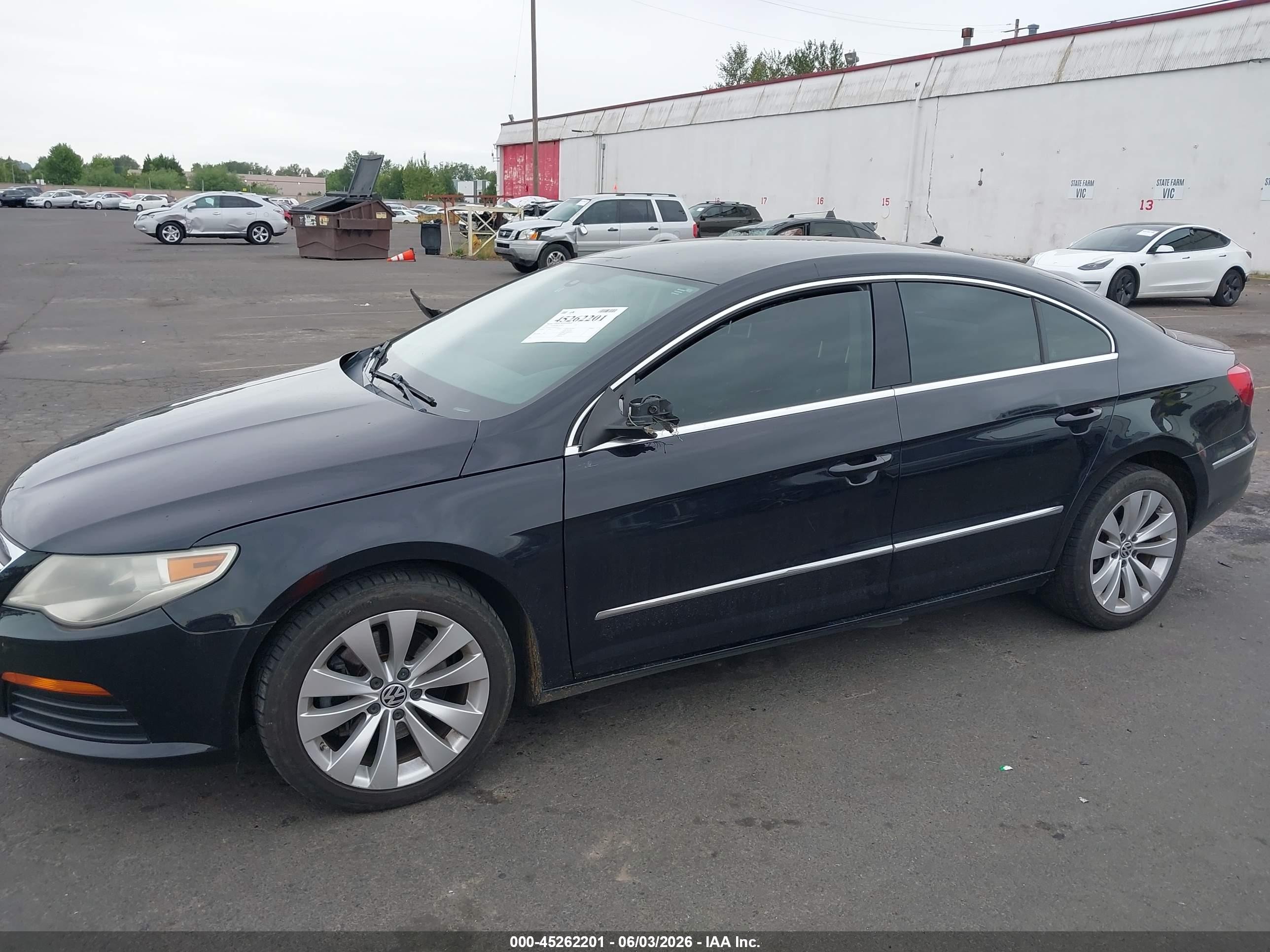 2011 Volkswagen Cc Sport Black vin: WVWNP7AN2BE728431
