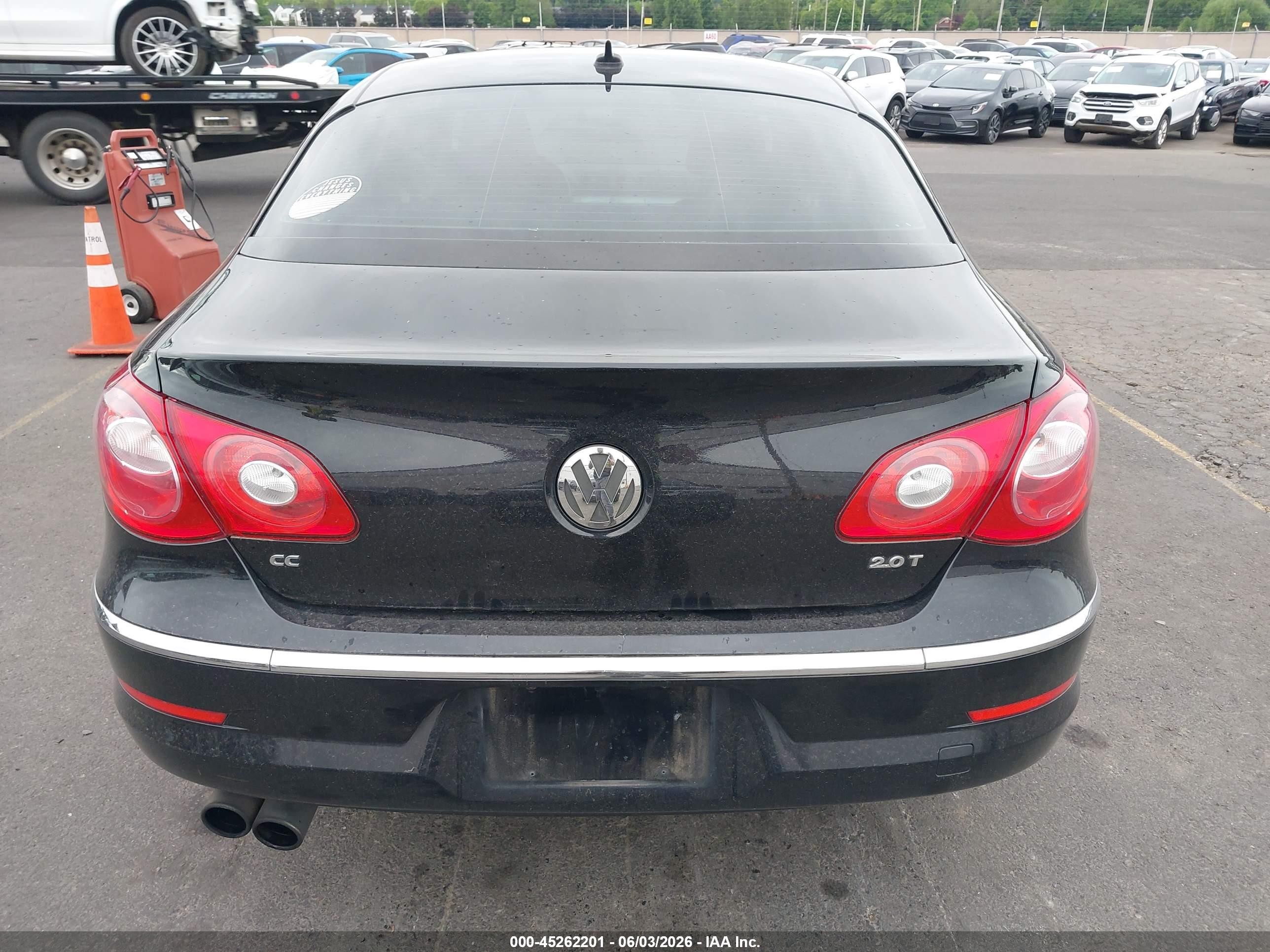 2011 Volkswagen Cc Sport Black vin: WVWNP7AN2BE728431