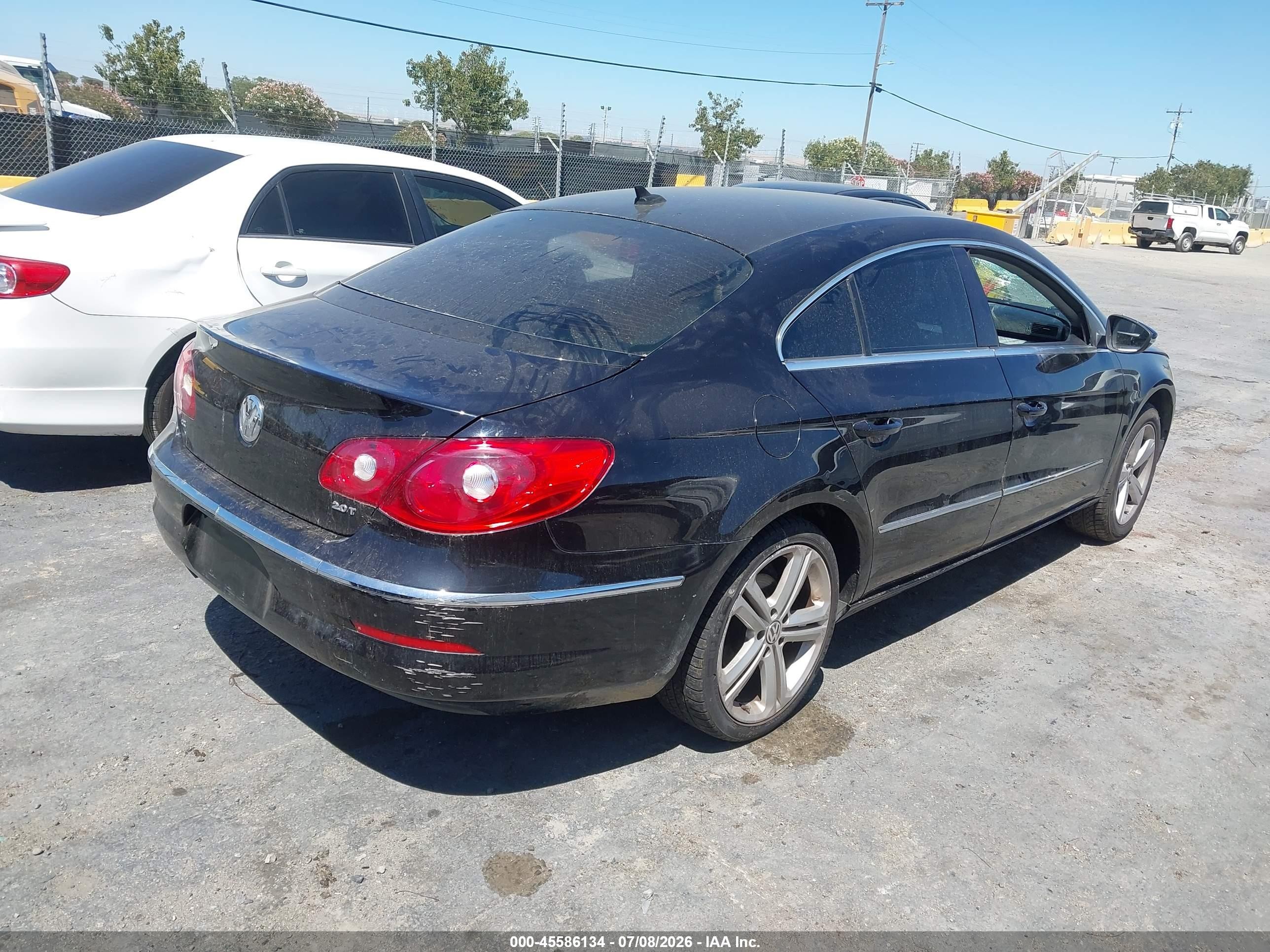 2010 Volkswagen Cc Sport Black vin: WVWNP7AN5AE555244