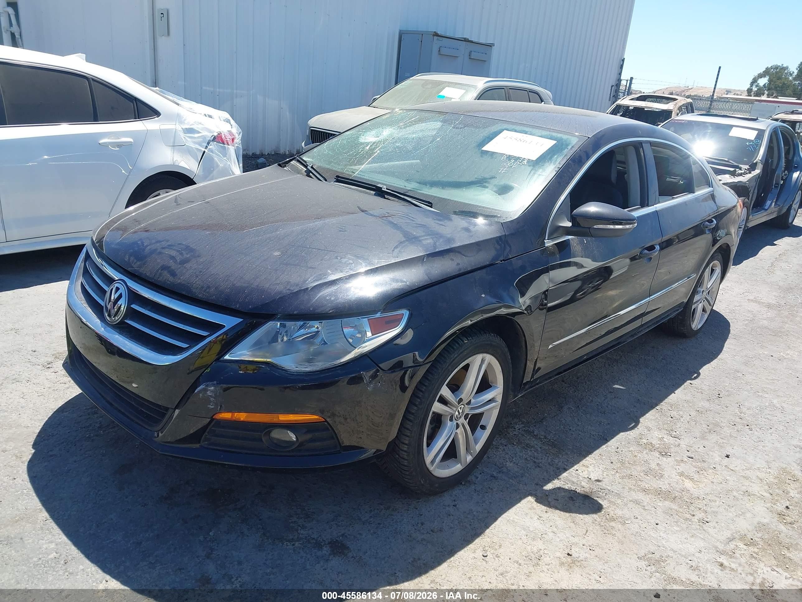 2010 Volkswagen Cc Sport Black vin: WVWNP7AN5AE555244
