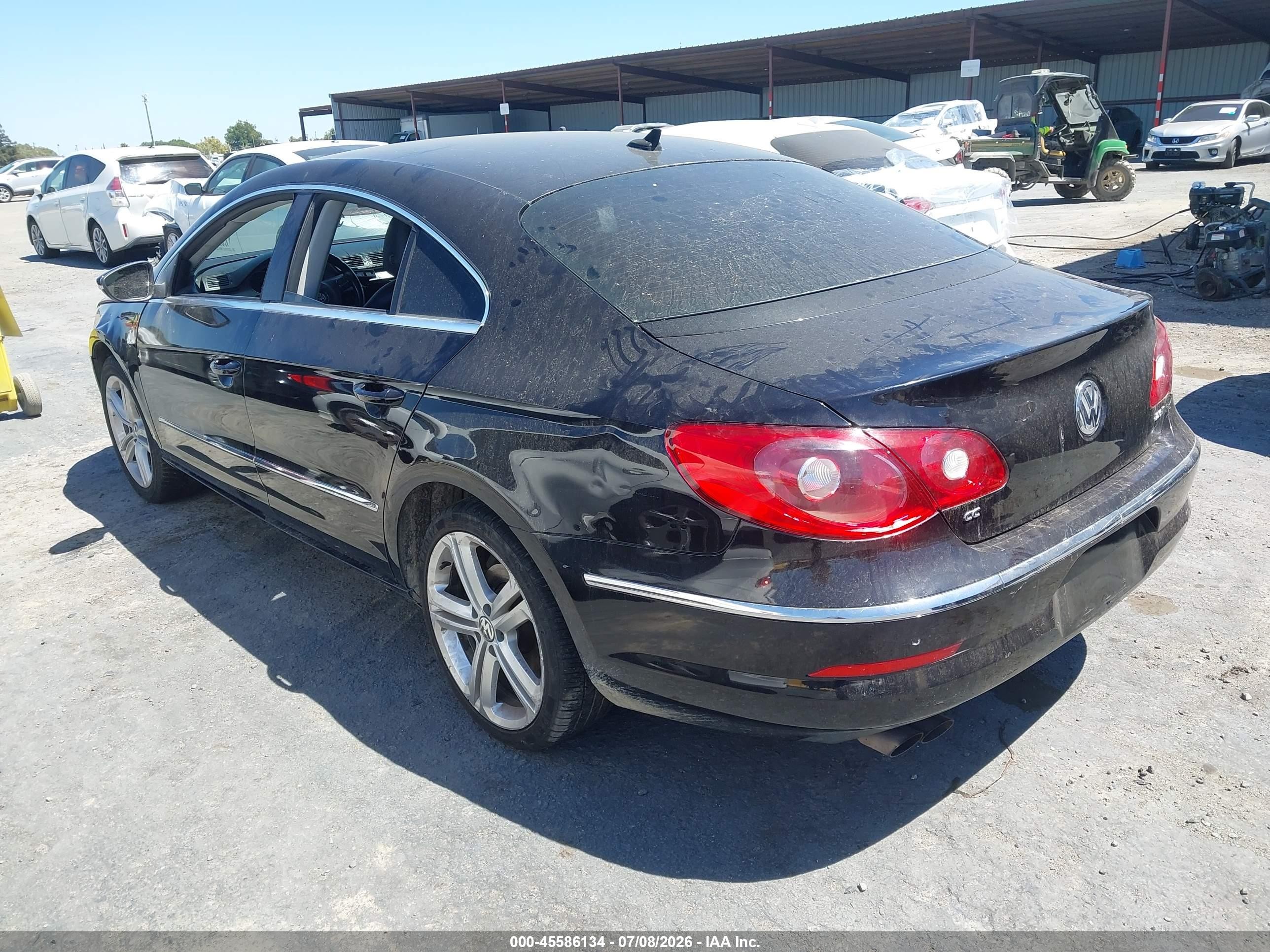 2010 Volkswagen Cc Sport Black vin: WVWNP7AN5AE555244