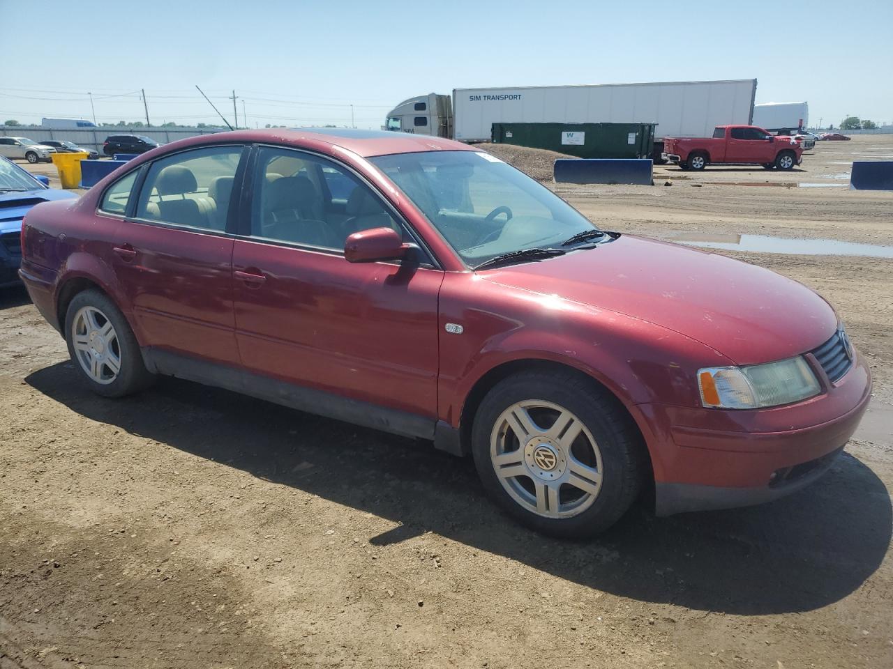 2000 Volkswagen Passat Glx Maroon vin: WVWPD23B9YP211602