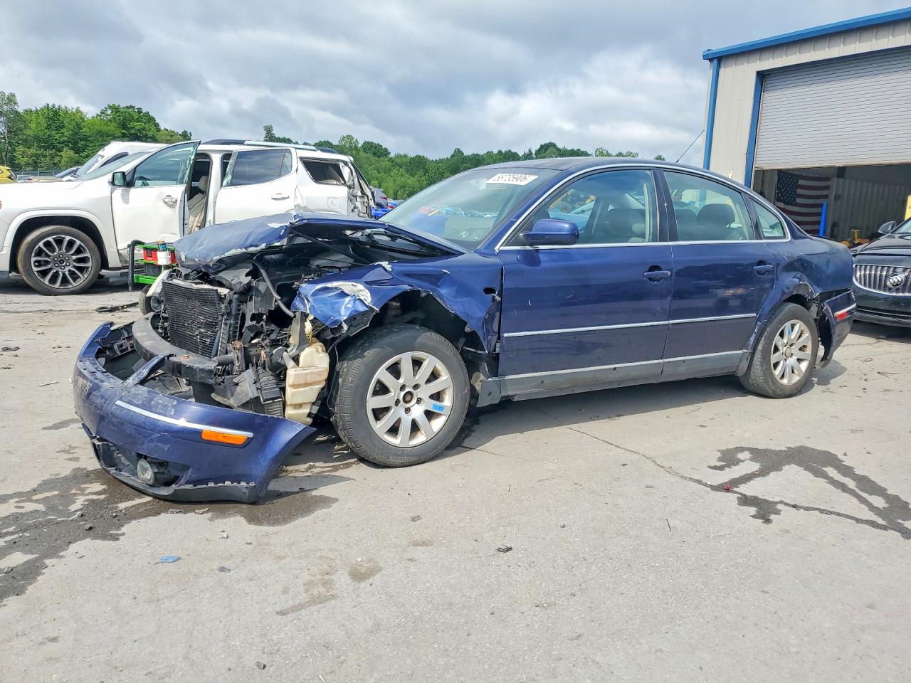 2003 Volkswagen Passat Gls Синий vin: WVWPD63B03P055434