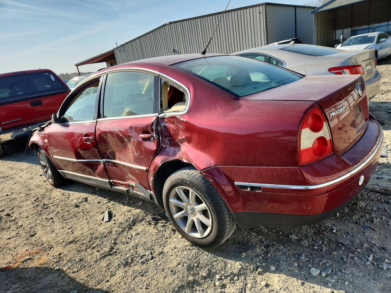 2004 Volkswagen Passat Gls Бордовый vin: WVWPD63B04E129254