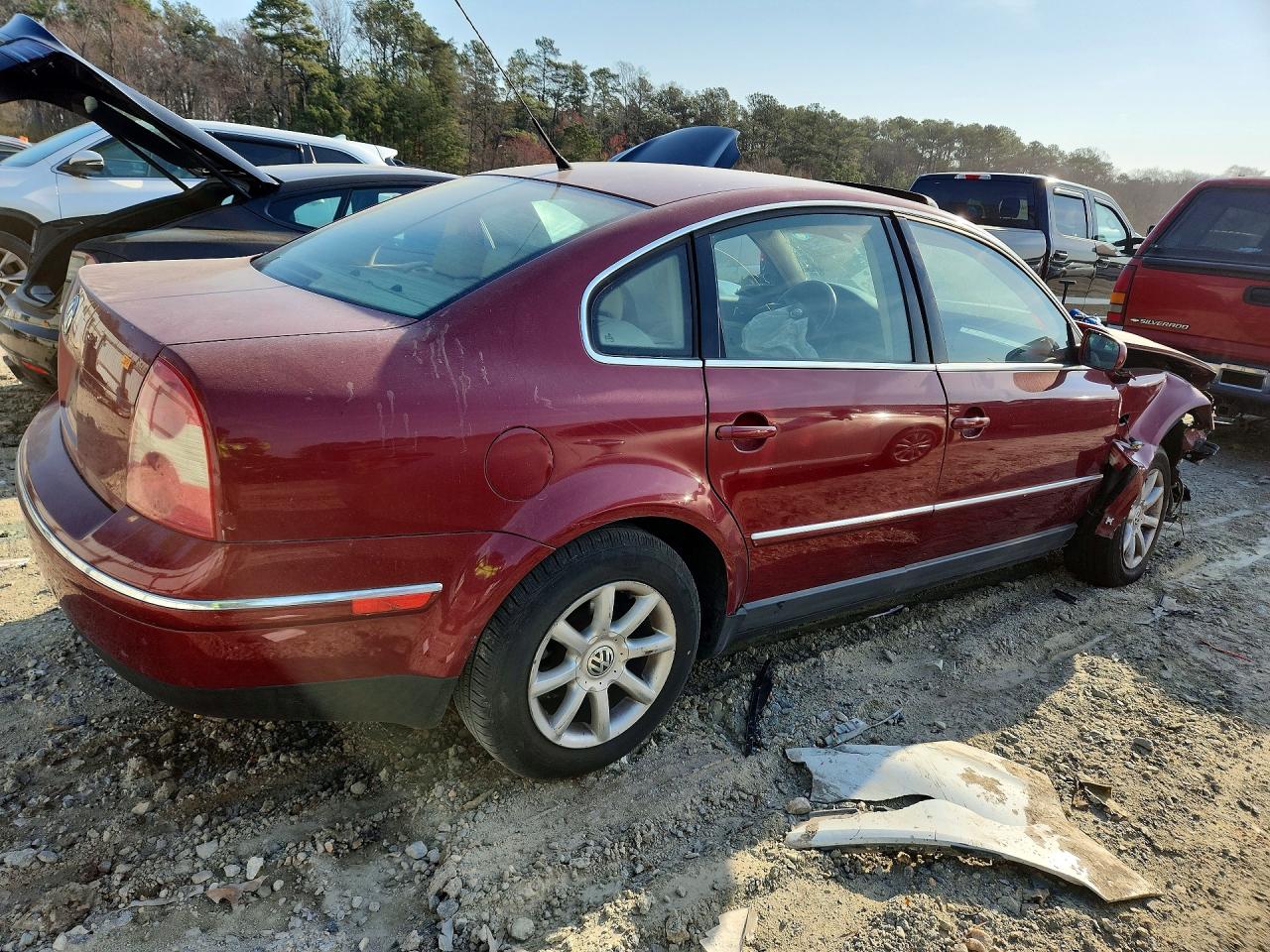 2004 Volkswagen Passat Gls Бордовый vin: WVWPD63B04E129254