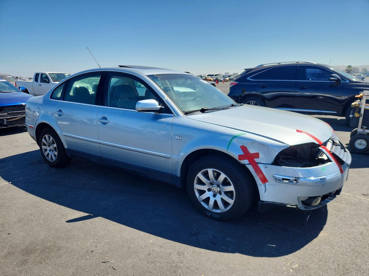 2003 Volkswagen Passat Gls Blue vin: WVWPD63B13P398026