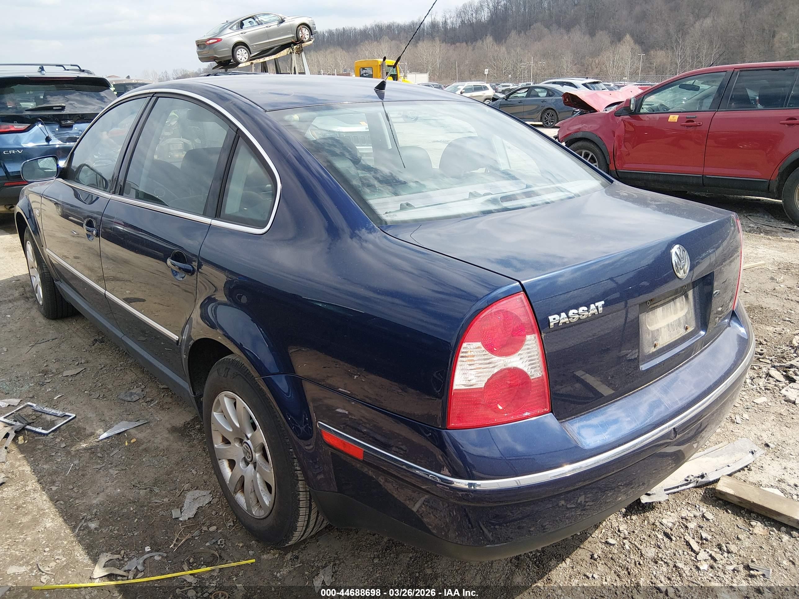 2001 Volkswagen Passat Gls Blue vin: WVWPD63B31P191859