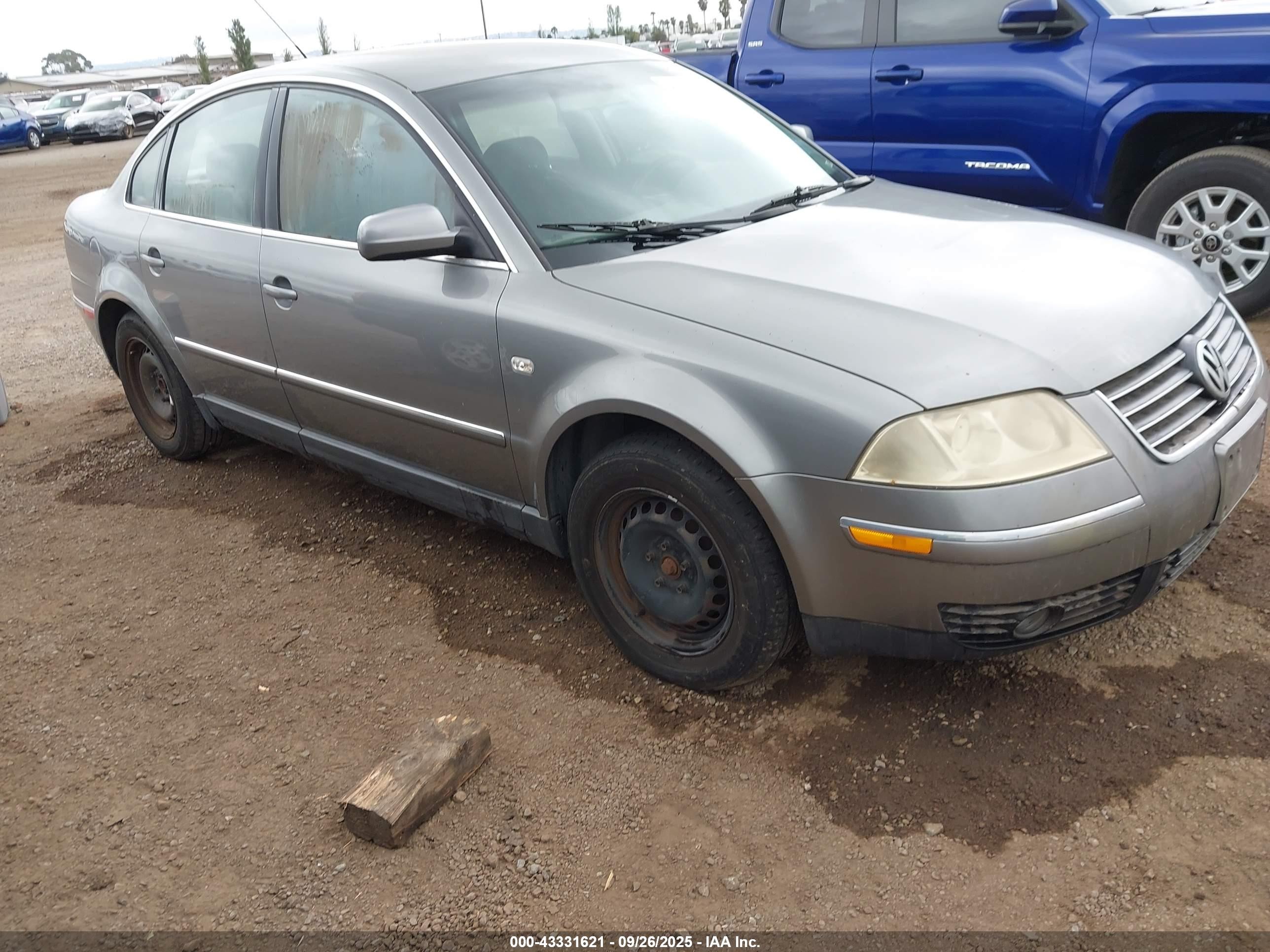 2002 Volkswagen Passat Gls Gray vin: WVWPD63B32P307630