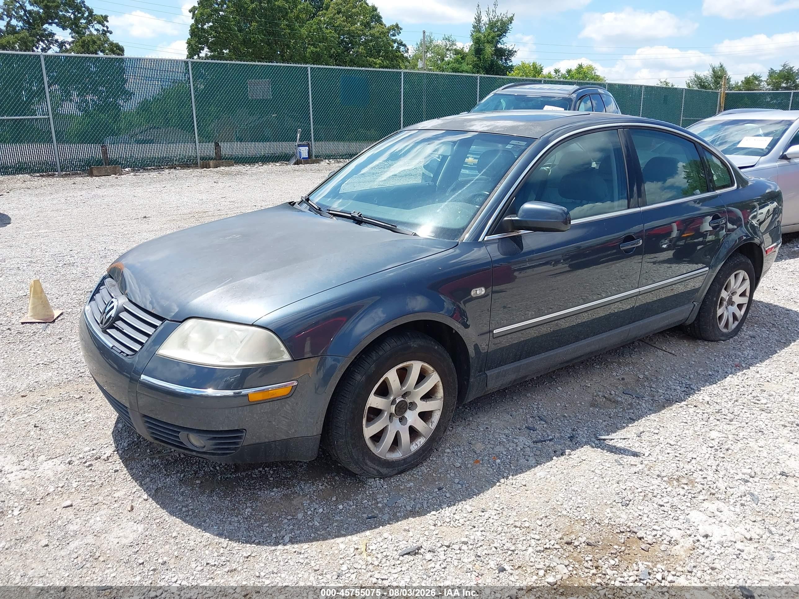 2003 Volkswagen Passat Gls Dark Blue vin: WVWPD63B33P435156