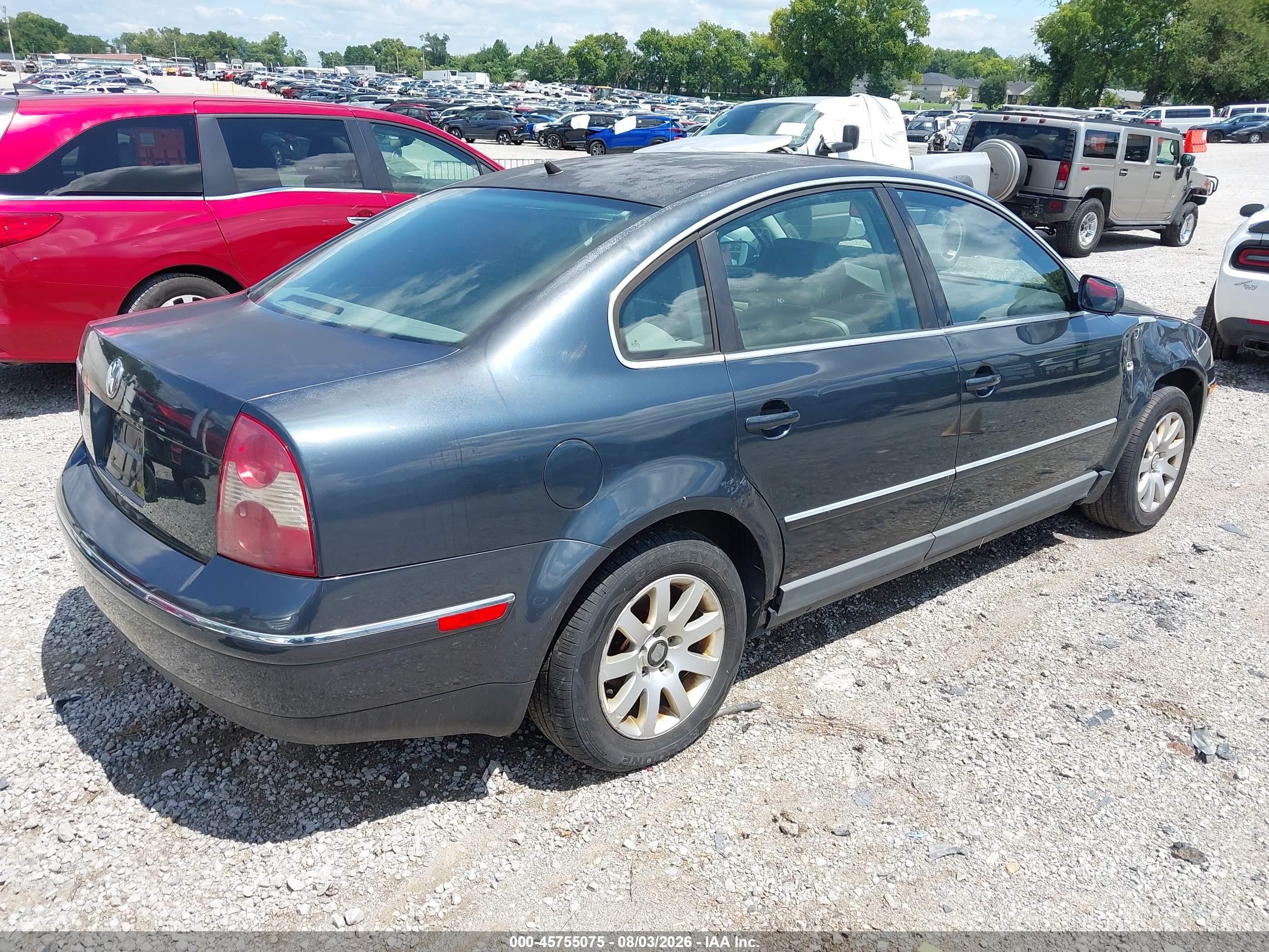 2003 Volkswagen Passat Gls Dark Blue vin: WVWPD63B33P435156