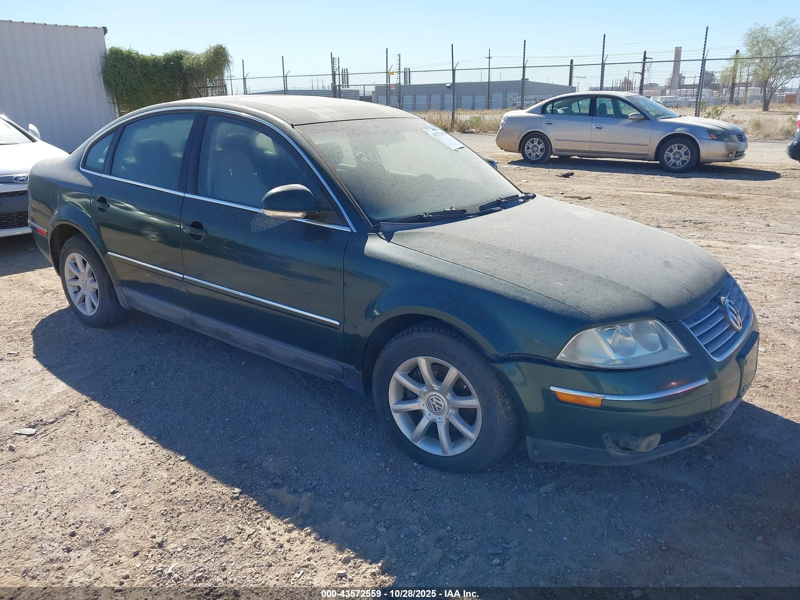2004 Volkswagen Passat Gls Green vin: WVWPD63B34E297101