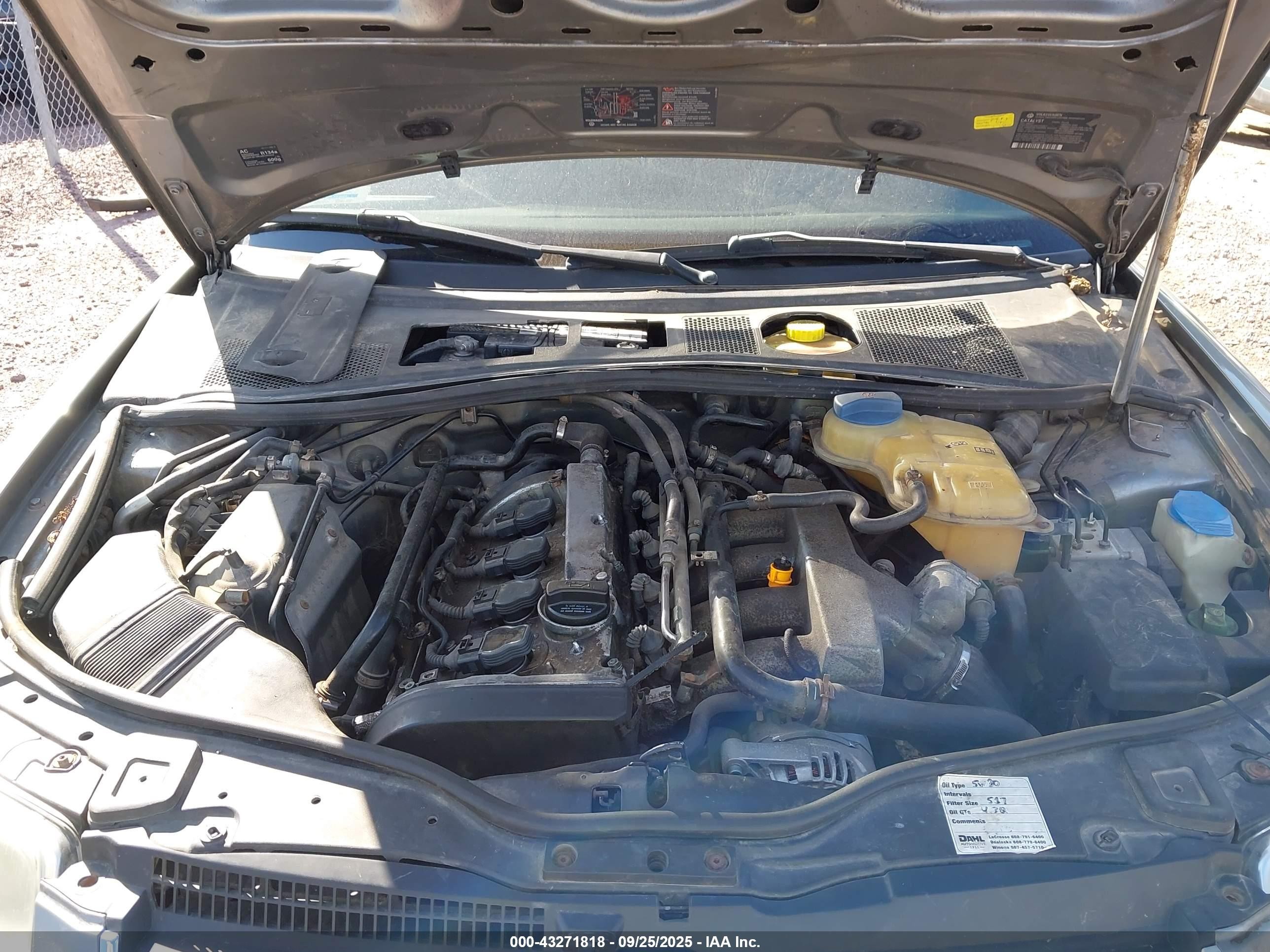 2001 Volkswagen Passat Gls Silver vin: WVWPD63B41P289671