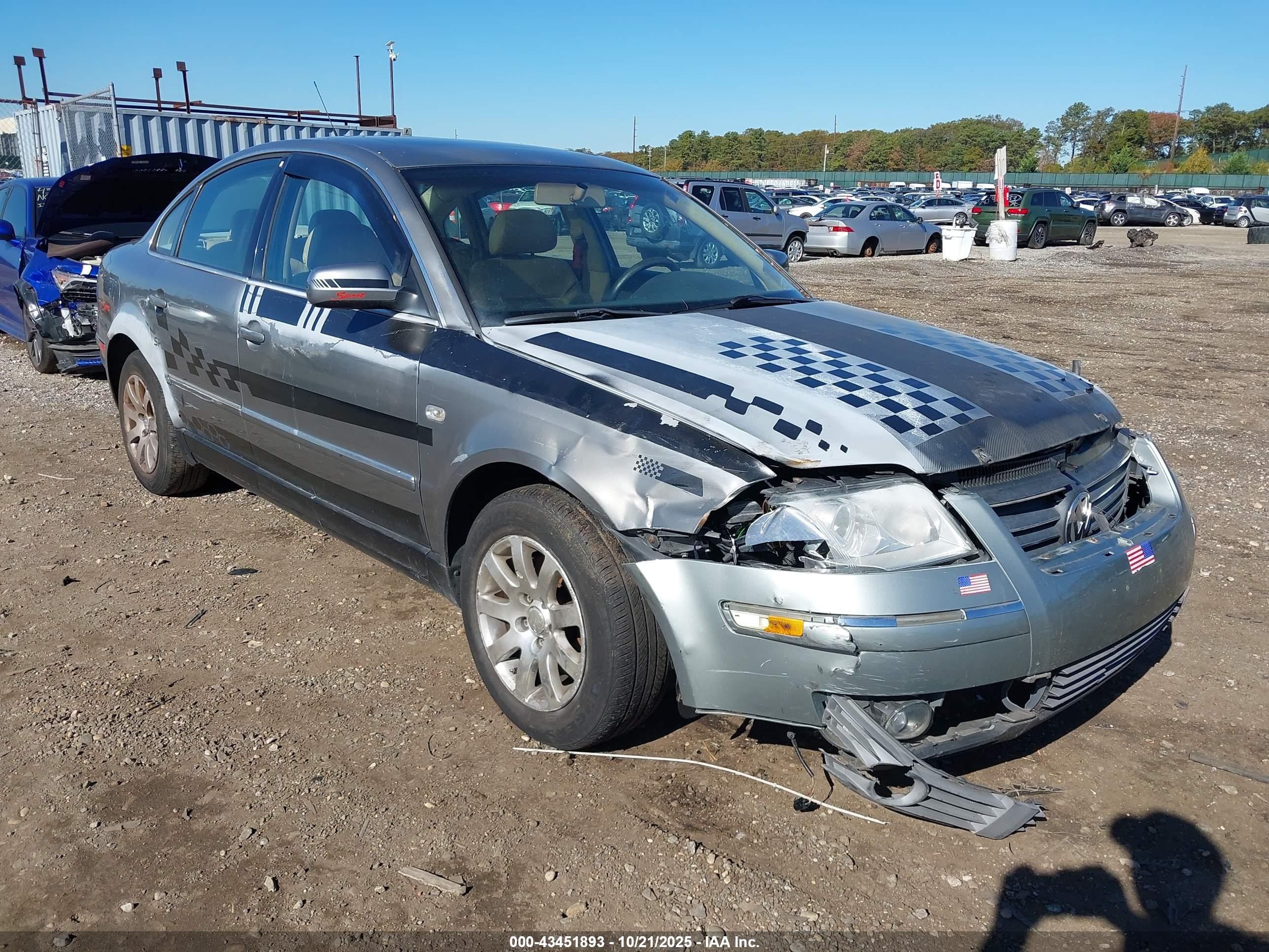 2002 Volkswagen Passat Gls Silver vin: WVWPD63B42P033886