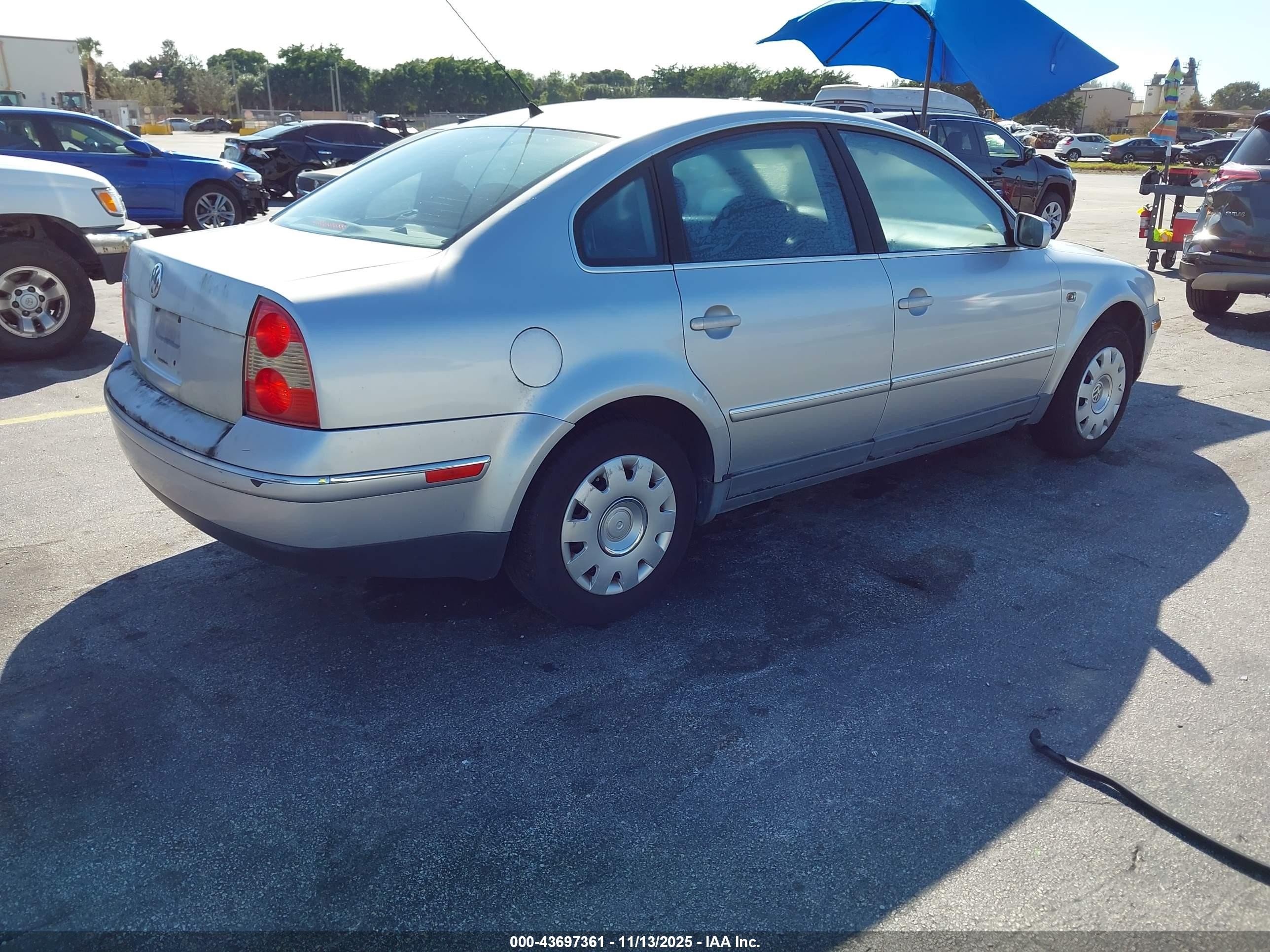 2002 Volkswagen Passat Gls Silver vin: WVWPD63B42P356464