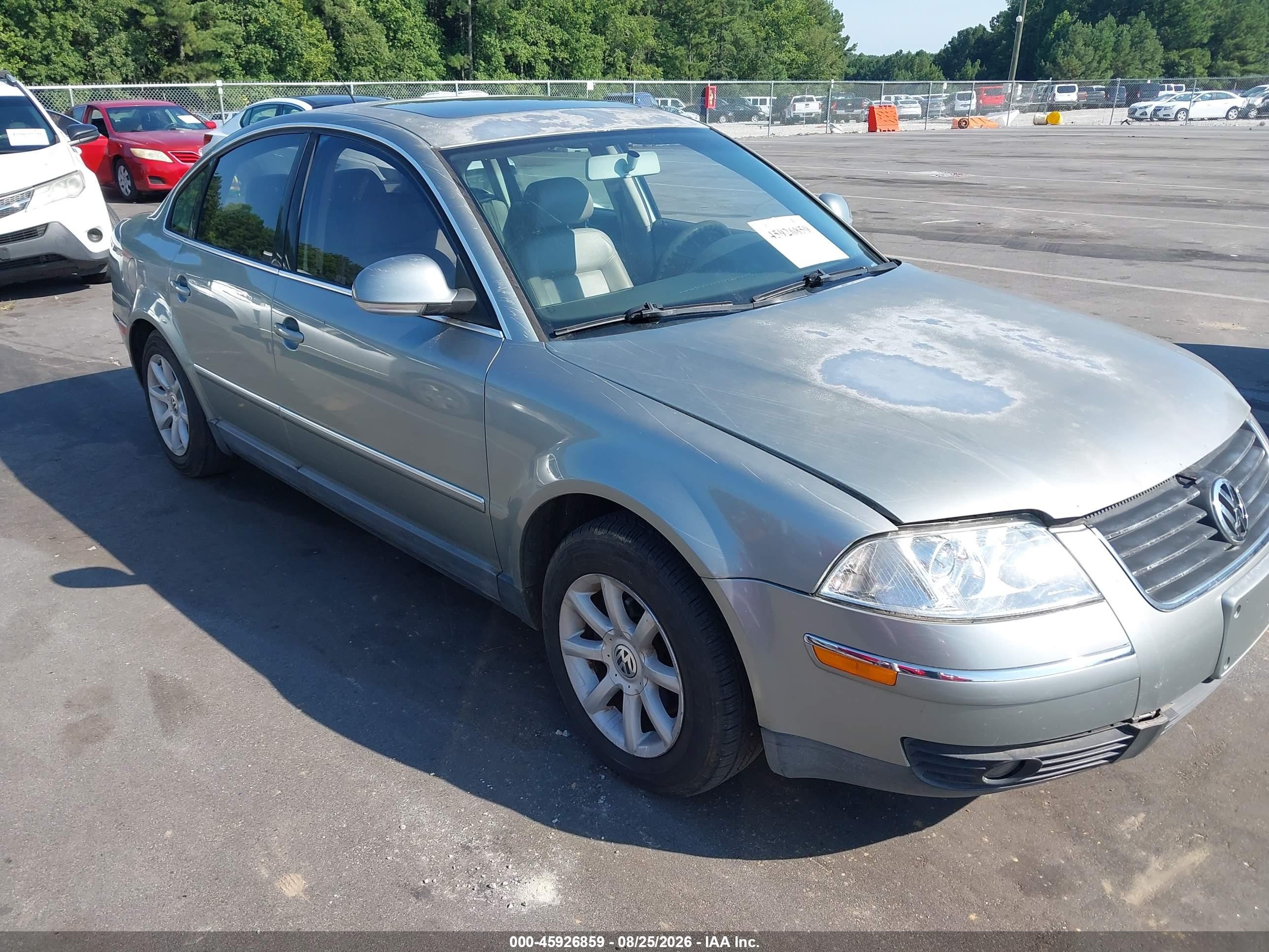 2004 Volkswagen Passat Gls Серый vin: WVWPD63B54E282521