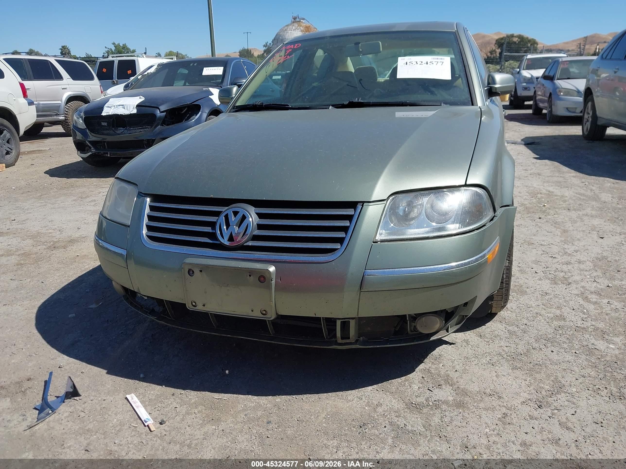 2004 Volkswagen Passat Gls Зеленый vin: WVWPD63B54P097034