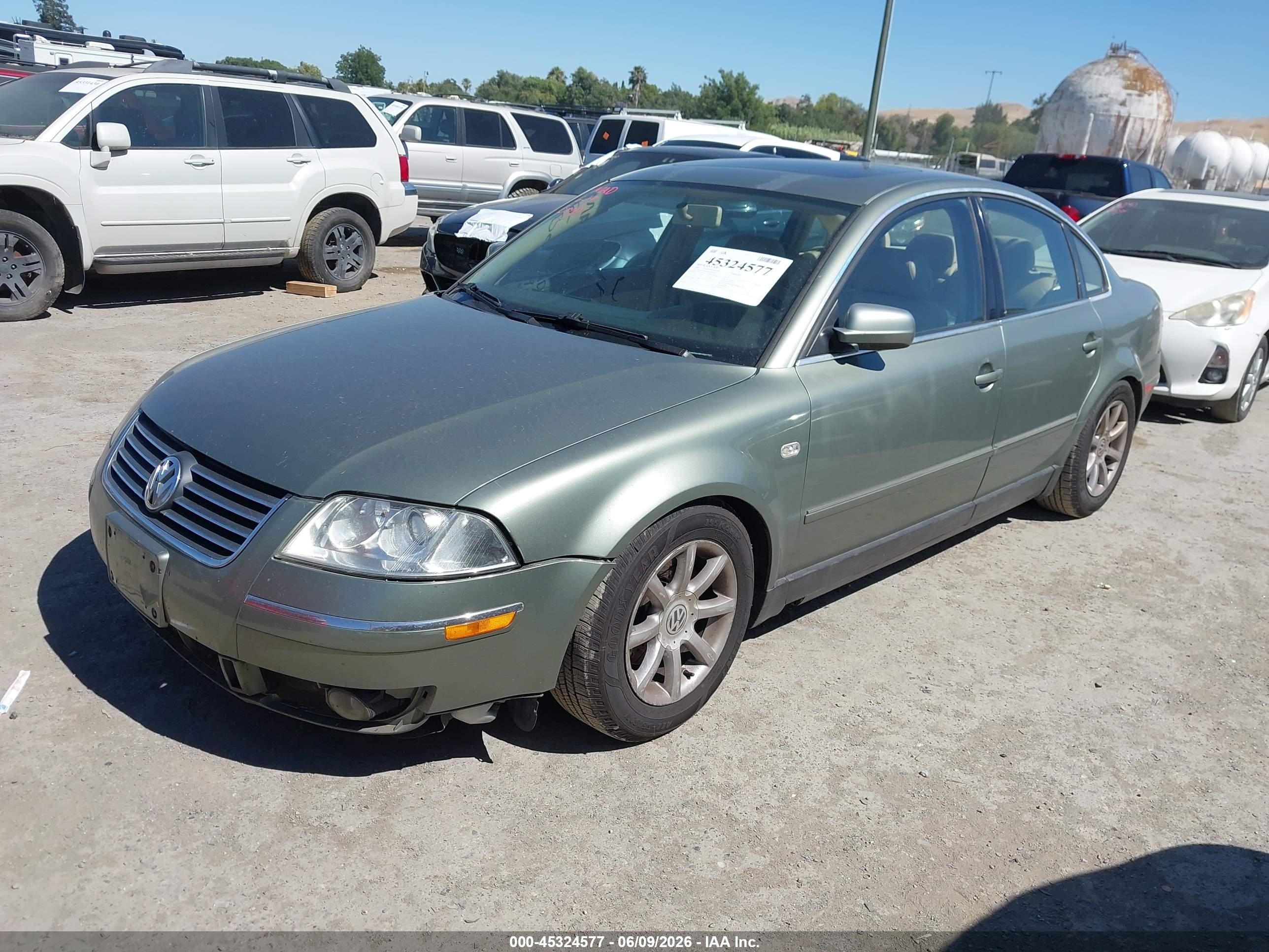2004 Volkswagen Passat Gls Зеленый vin: WVWPD63B54P097034