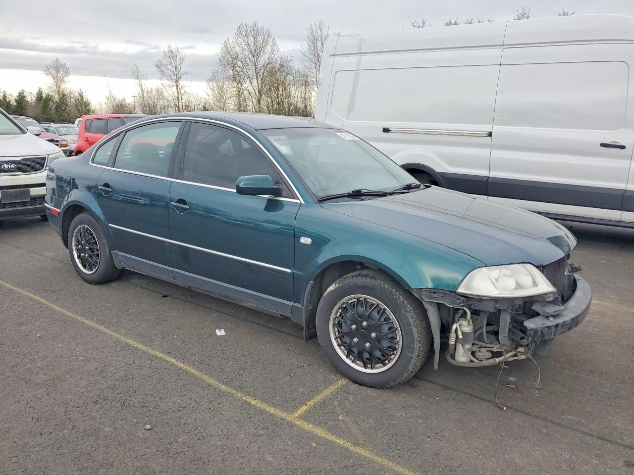 2001 Volkswagen Passat Gls Green vin: WVWPD63B61P198451