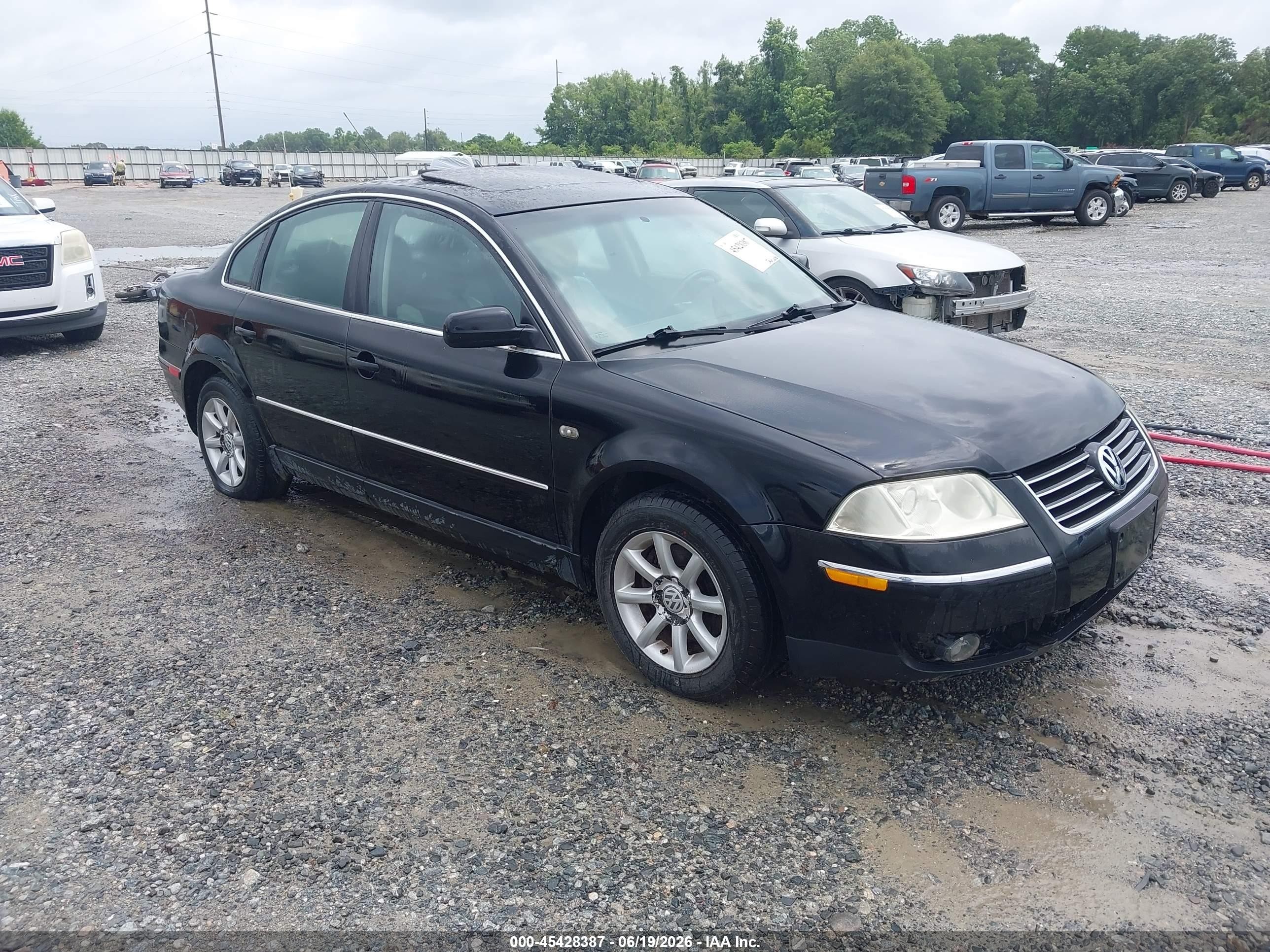 2004 Volkswagen Passat Gls Black vin: WVWPD63B64E036772